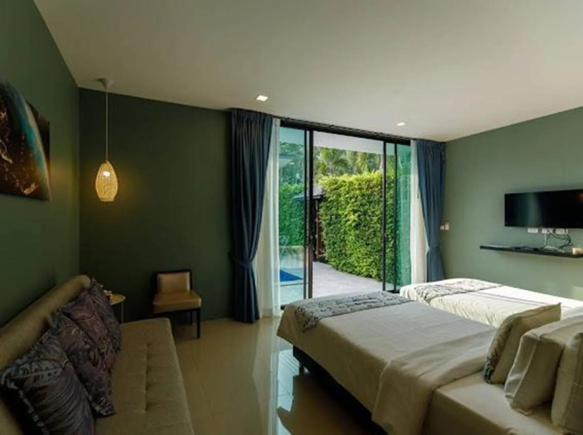 Bed in The COZY NATURE pool villas phuket
