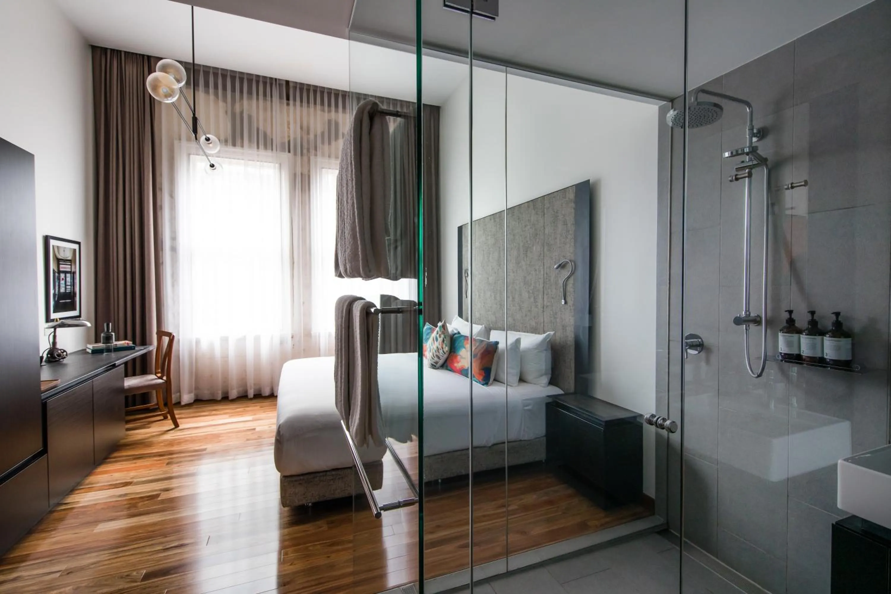 Shower, Bed in The Old Clare by Ode Hotels
