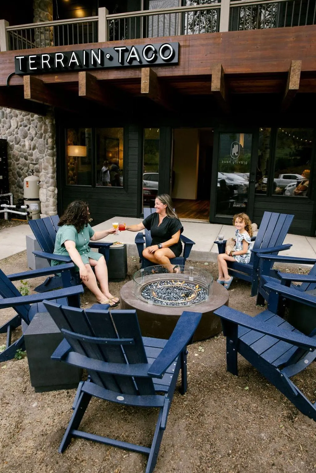 Seating area in Gravity Haus Big Sky