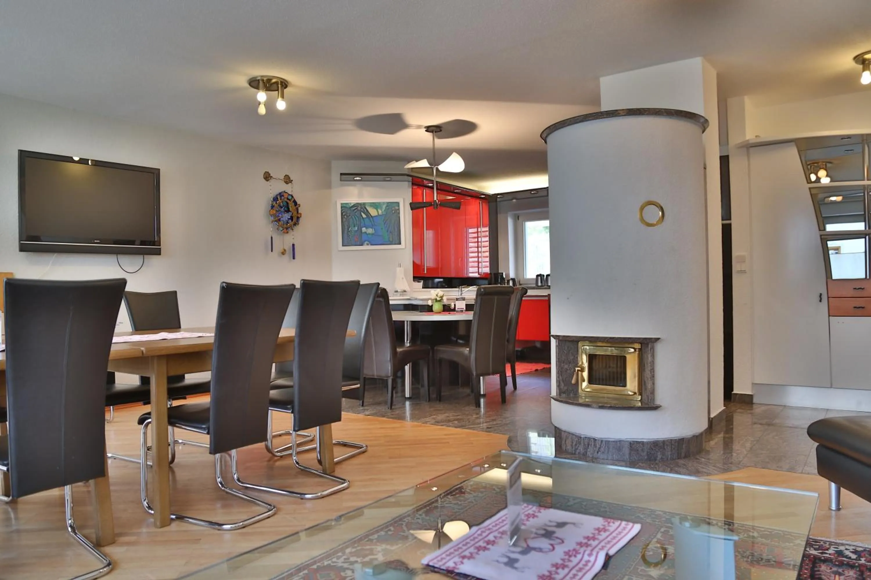 Kitchen or kitchenette in Ferienhaus Moidl