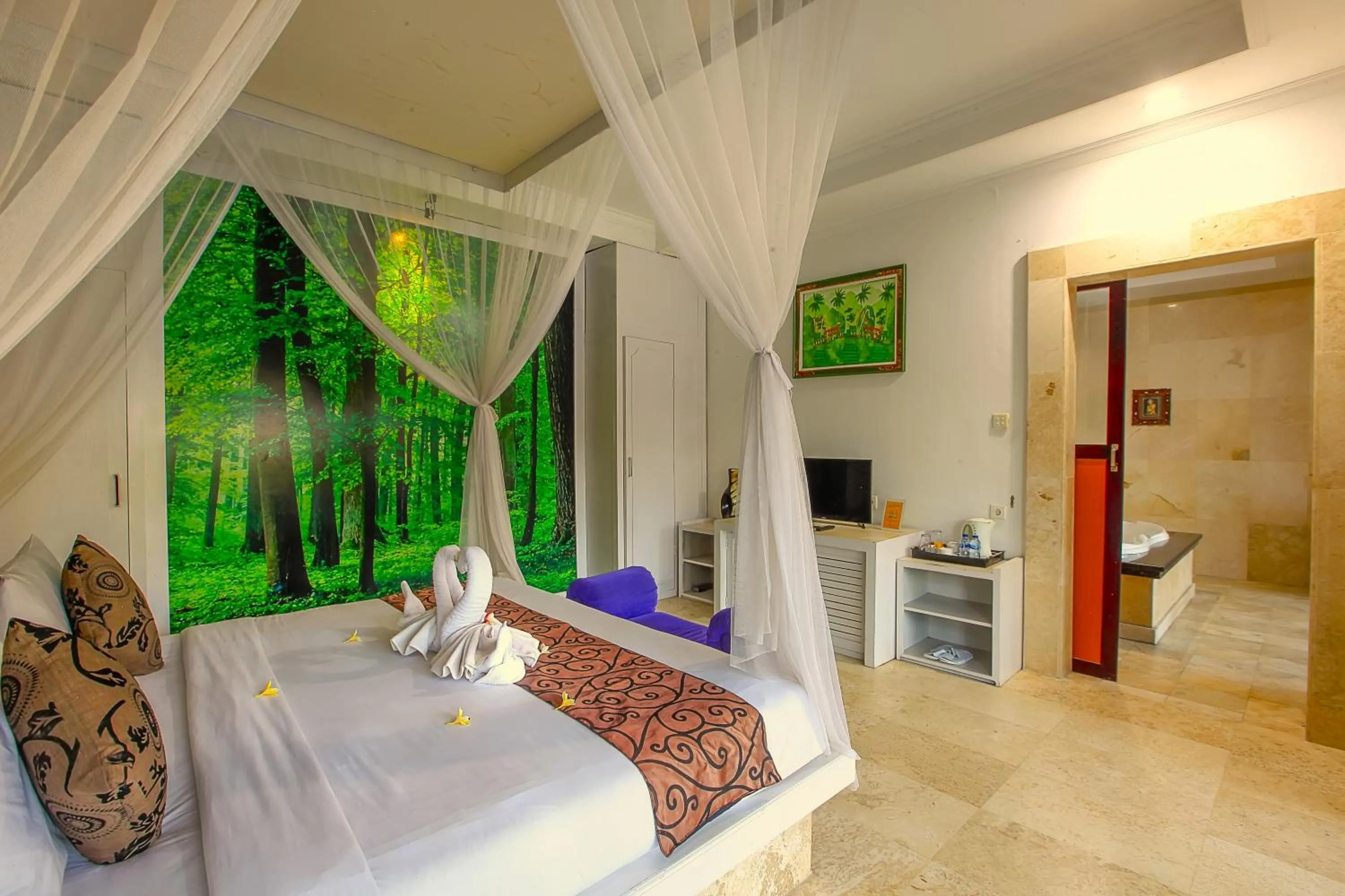 Bed in Private Pool Villas Kuta Bali