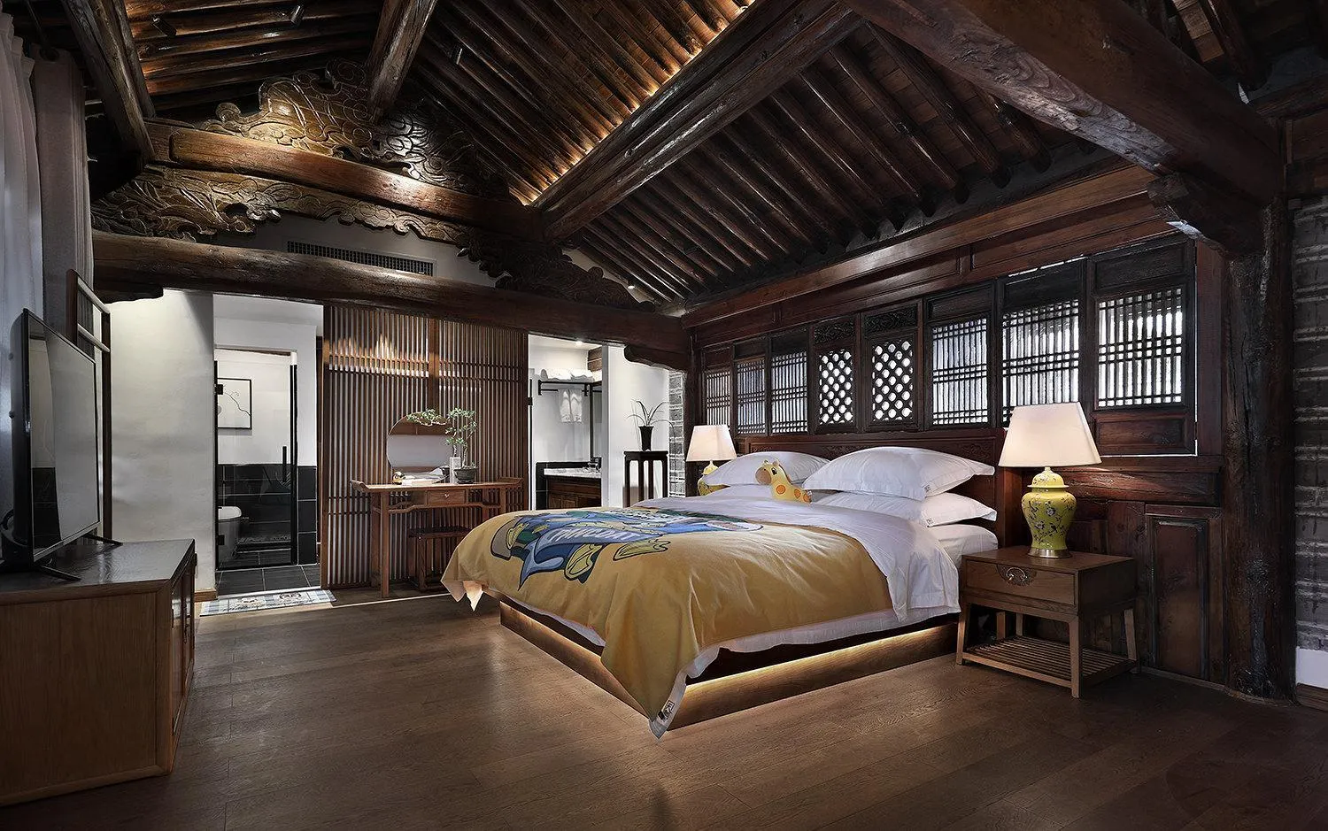 Bedroom, Bed in Tianxifu