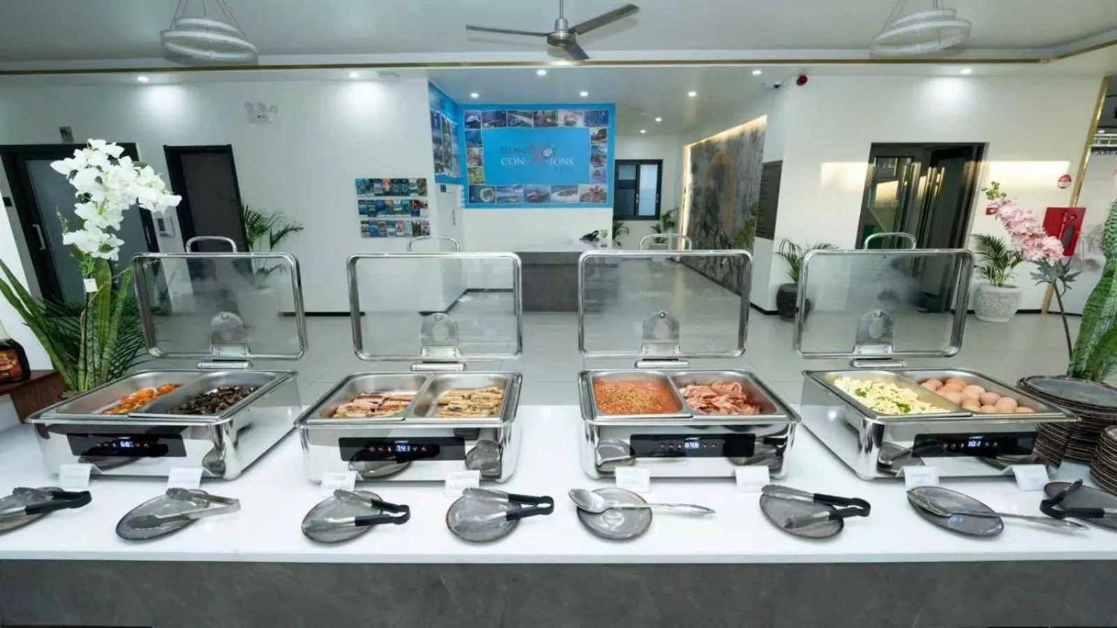 Buffet breakfast in Wyndham Garden Wailoaloa Beach Fiji