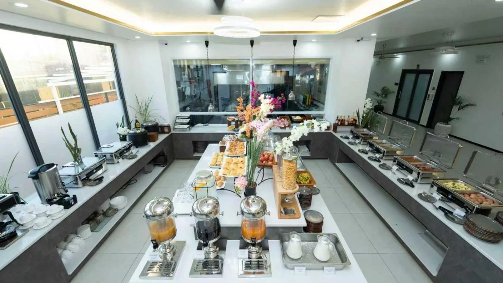 Buffet breakfast in Wyndham Garden Wailoaloa Beach Fiji