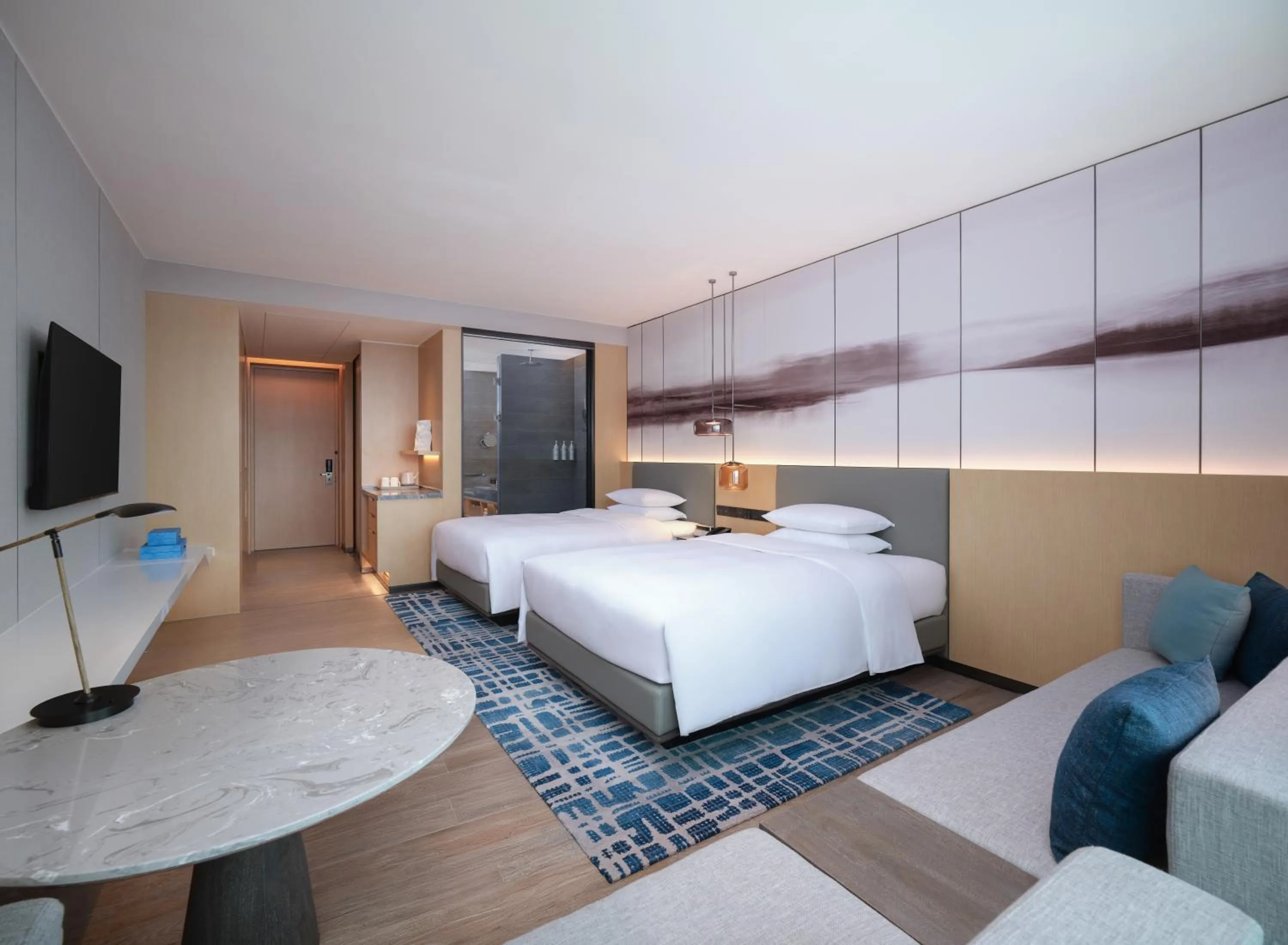 Photo of the whole room, Bed in Courtyard by Marriott Guangzhou Pazhou