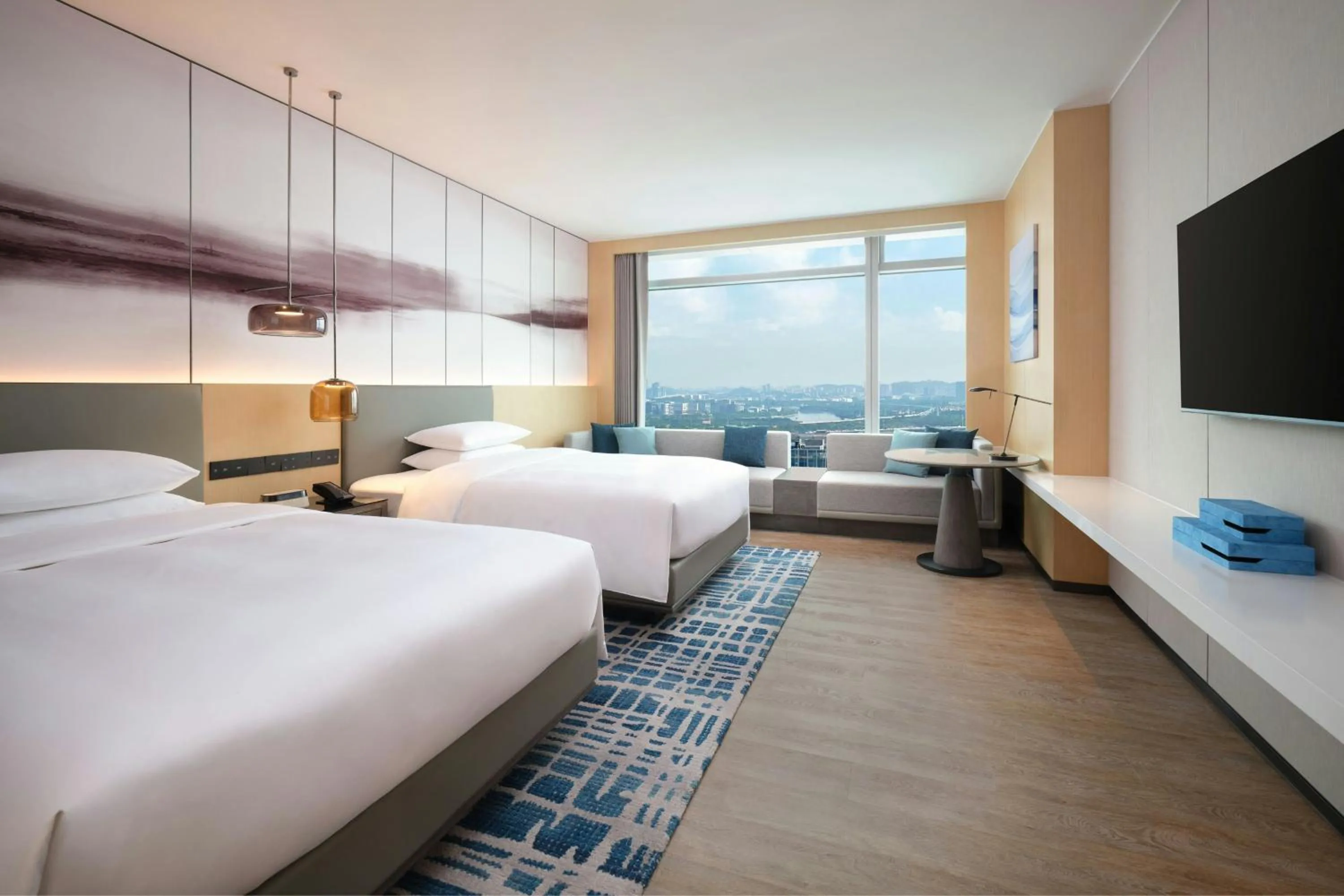 Photo of the whole room, Bed in Courtyard by Marriott Guangzhou Pazhou