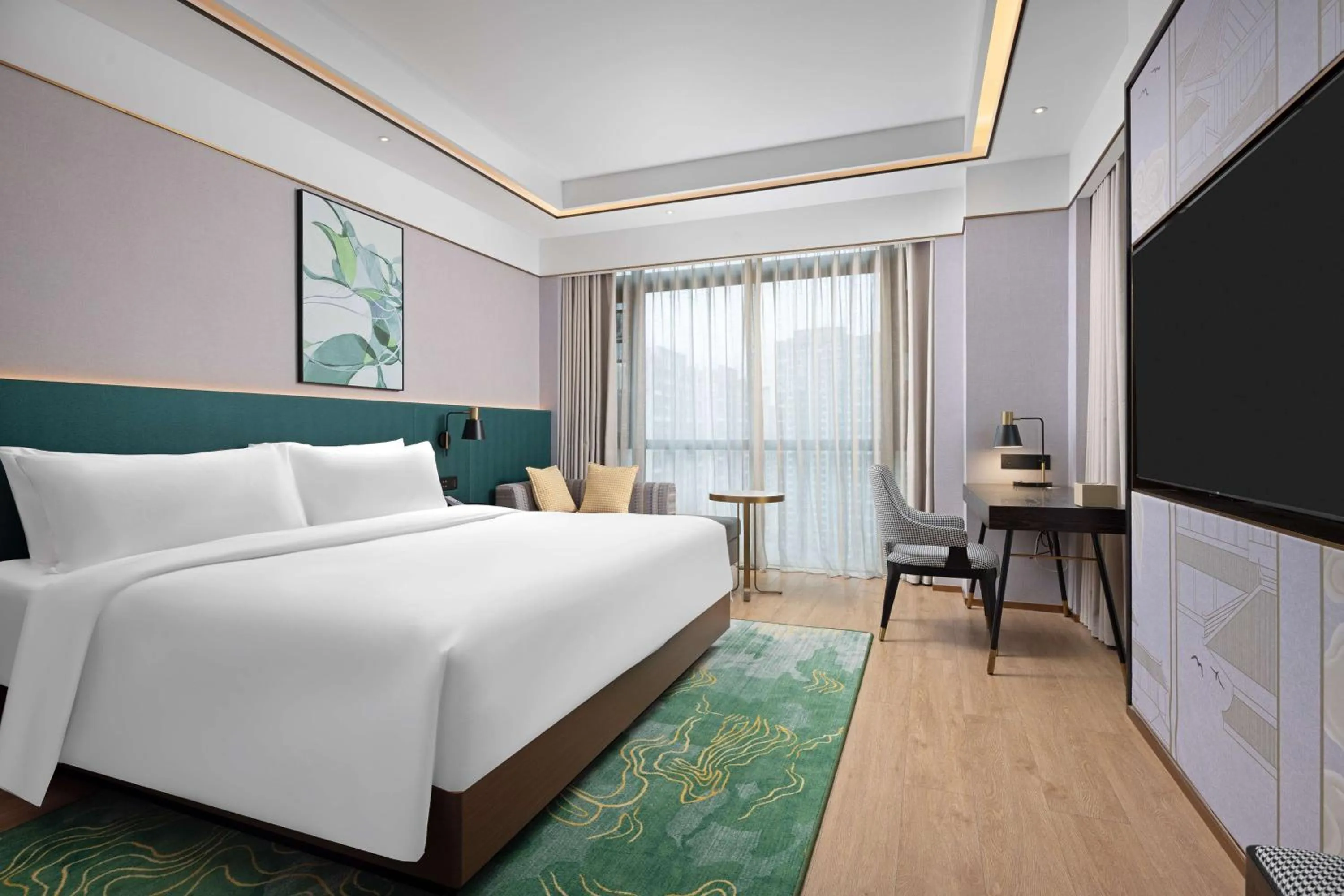 Bedroom, Bed in Hilton Garden Inn Leshan Shizhong