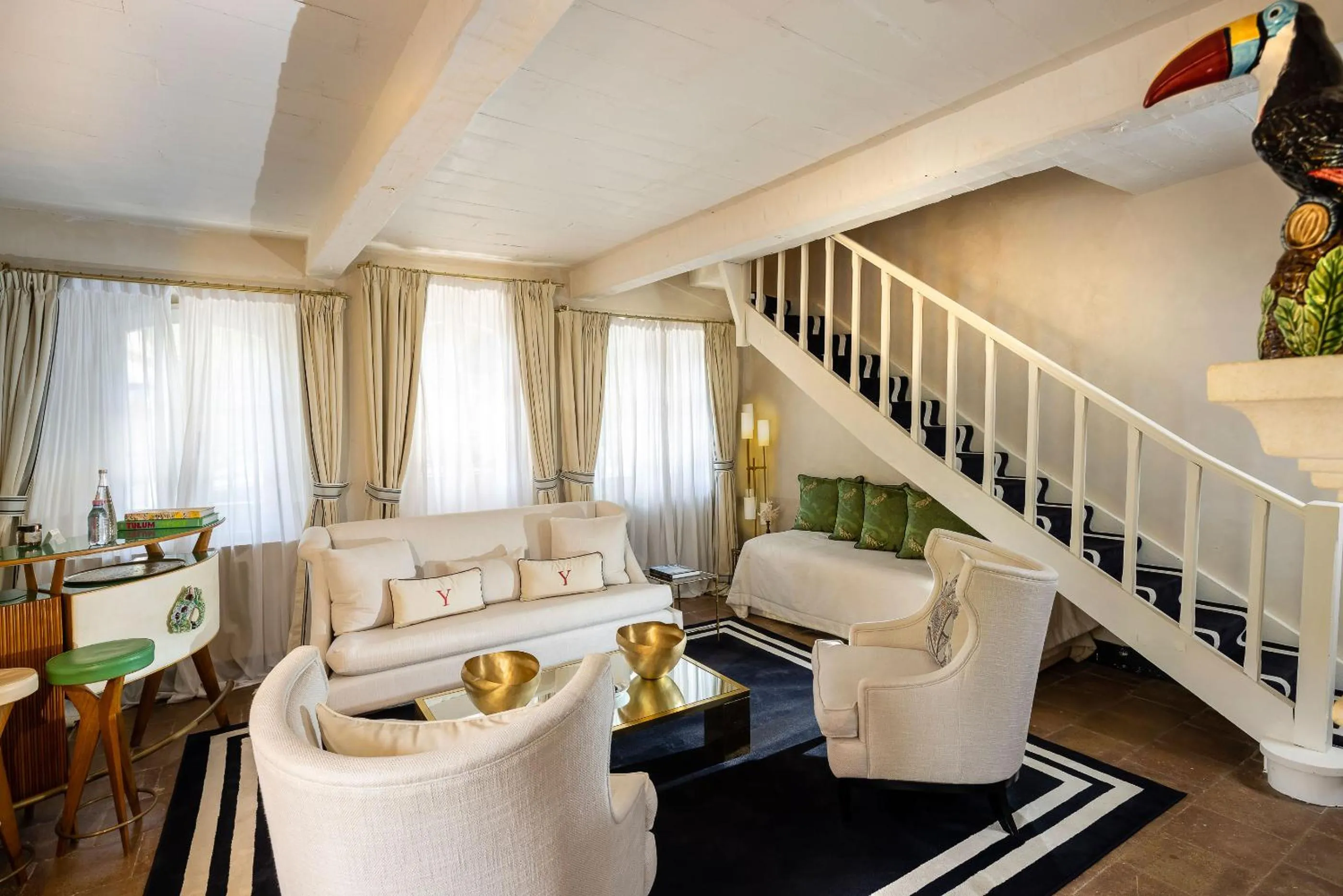 Living room in Le Yaca Saint-Tropez