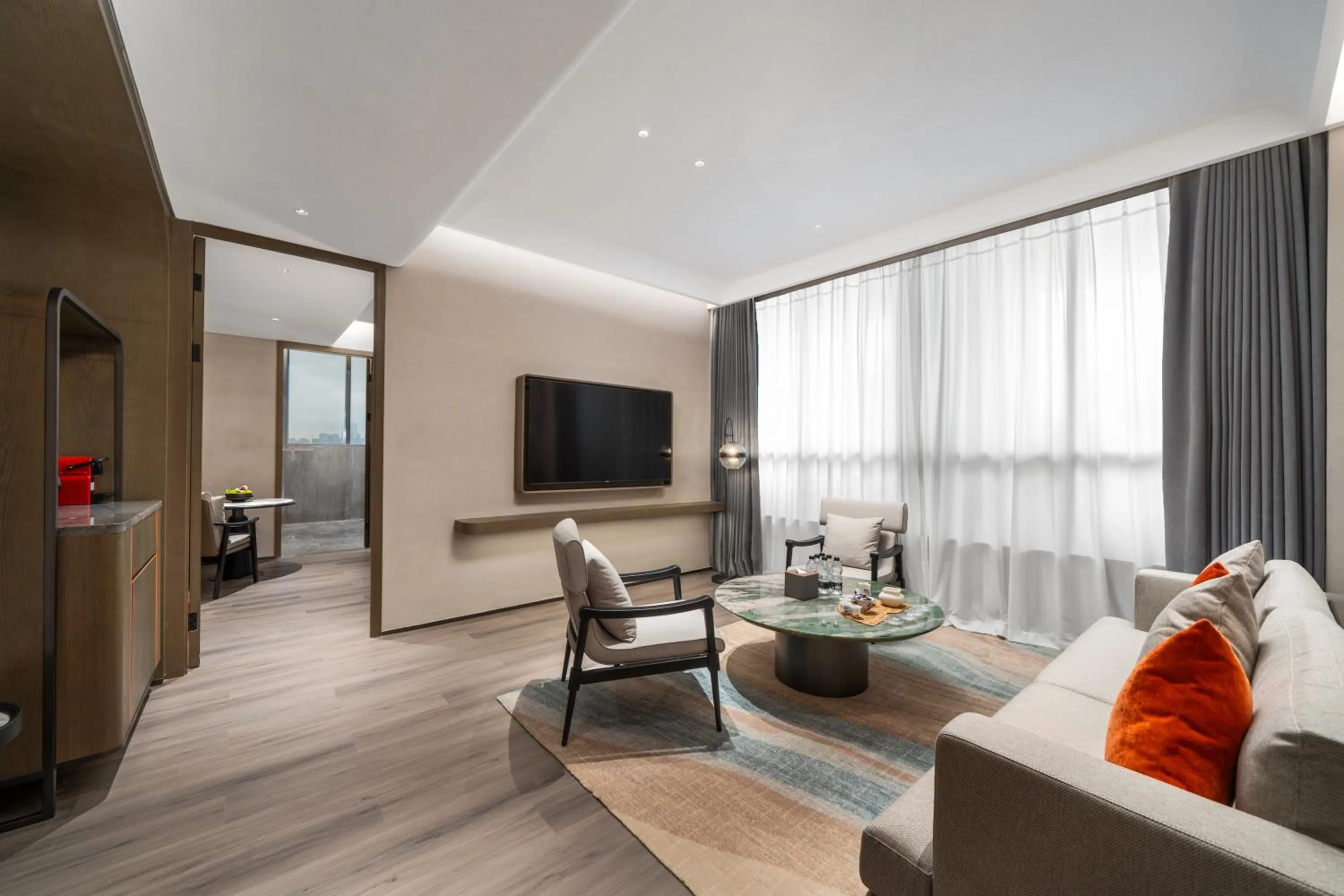 Bed in UrCove by Hyatt Shenzhen Bay Mixc