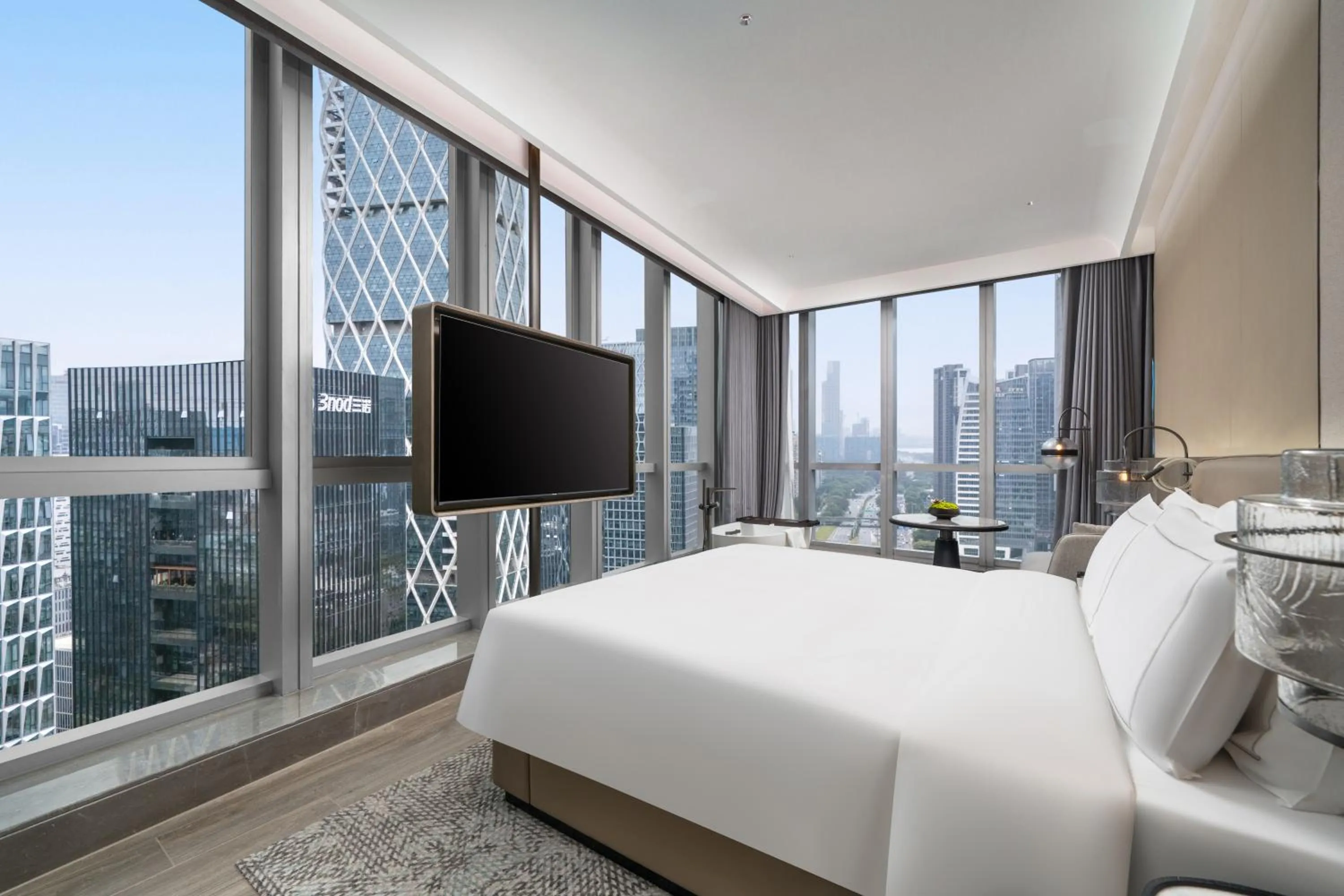 Bed in UrCove by Hyatt Shenzhen Bay Mixc