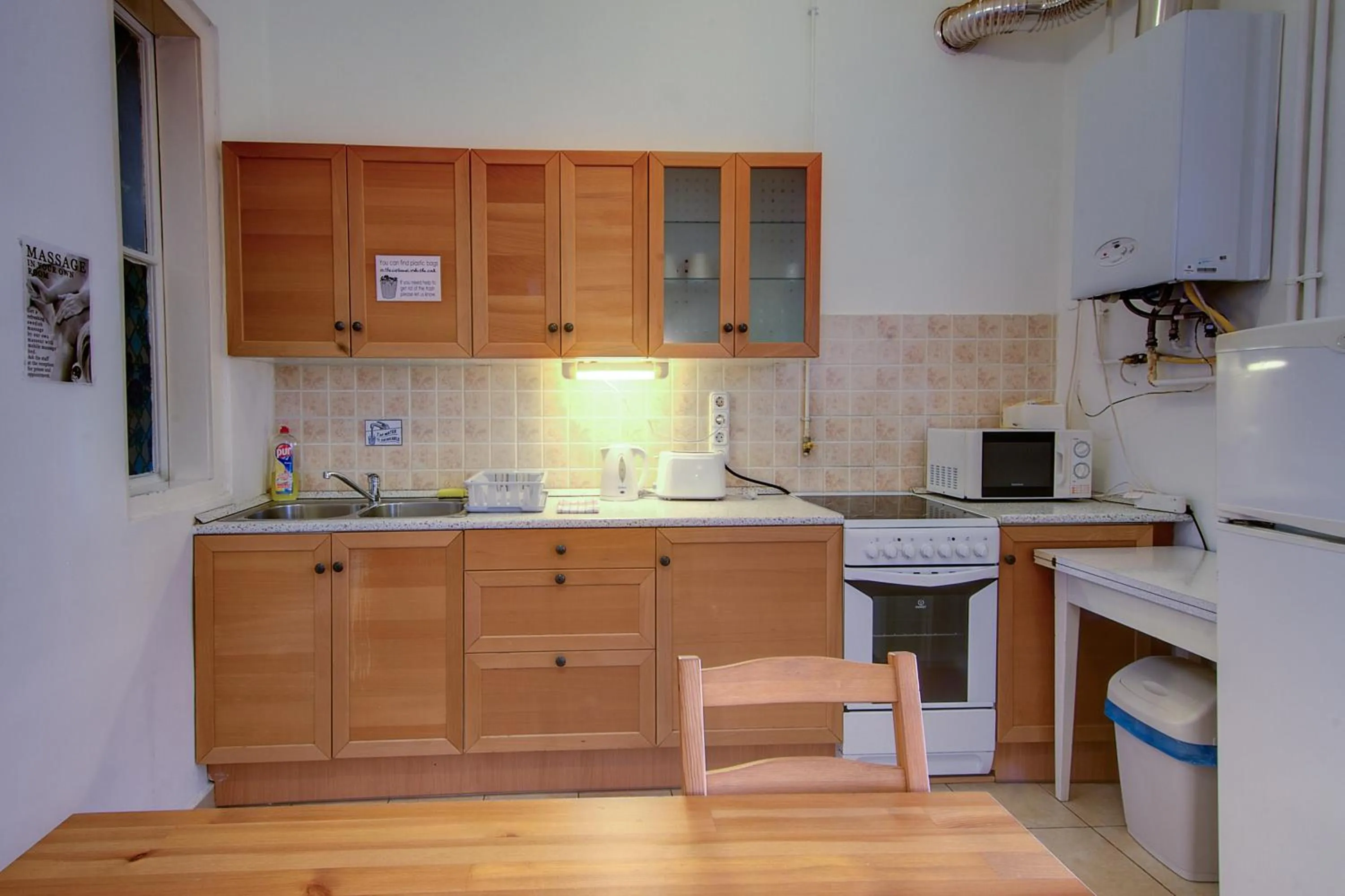 Kitchen or kitchenette in Pal's Hostel and Apartments