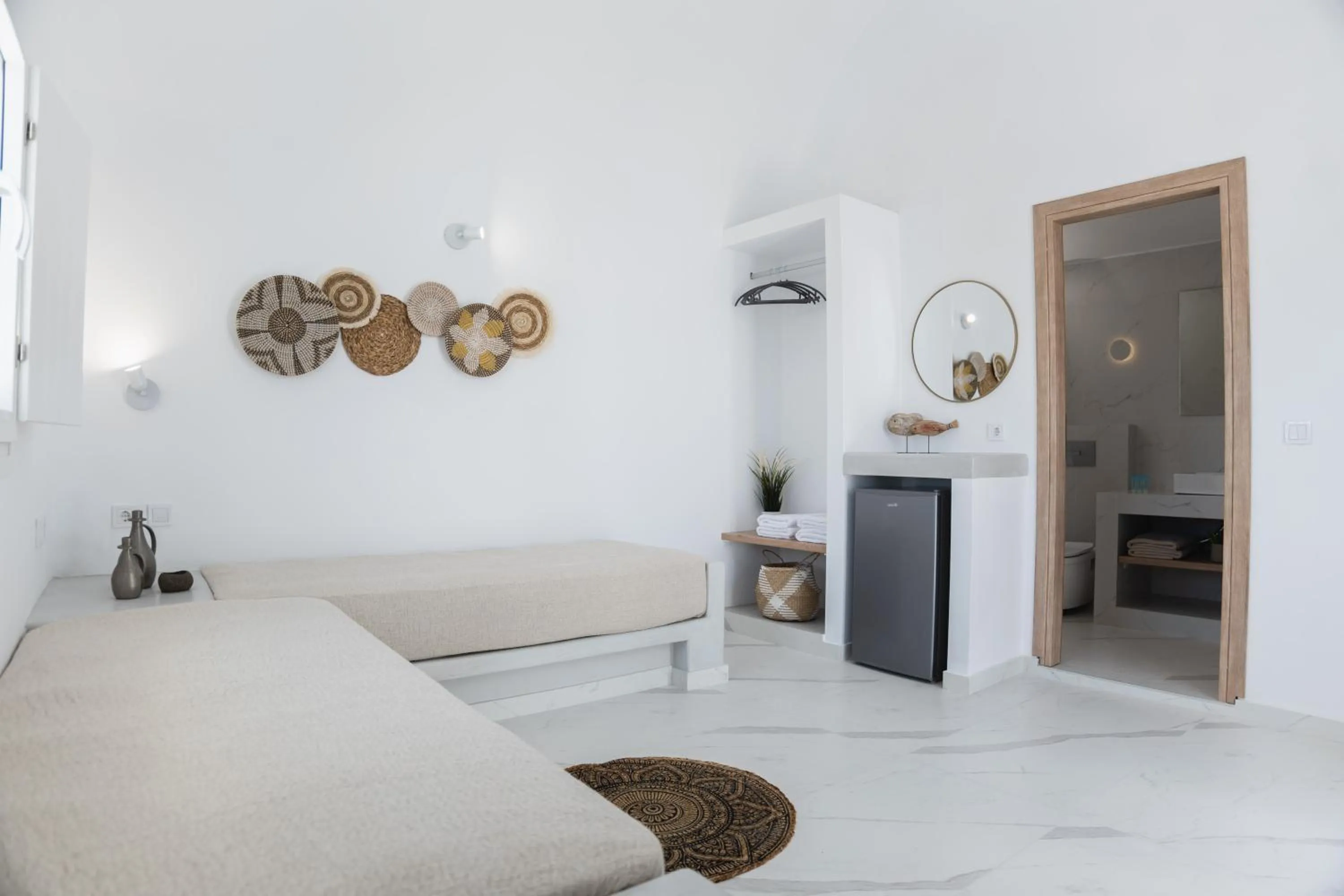 Living room, Bed in Kýma Perissa