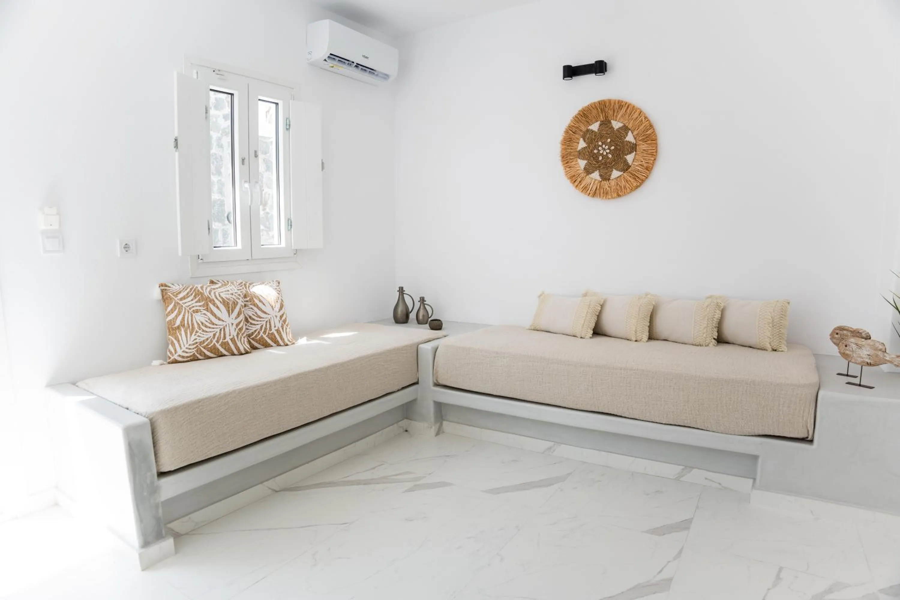 Living room, Bed in Kýma Perissa