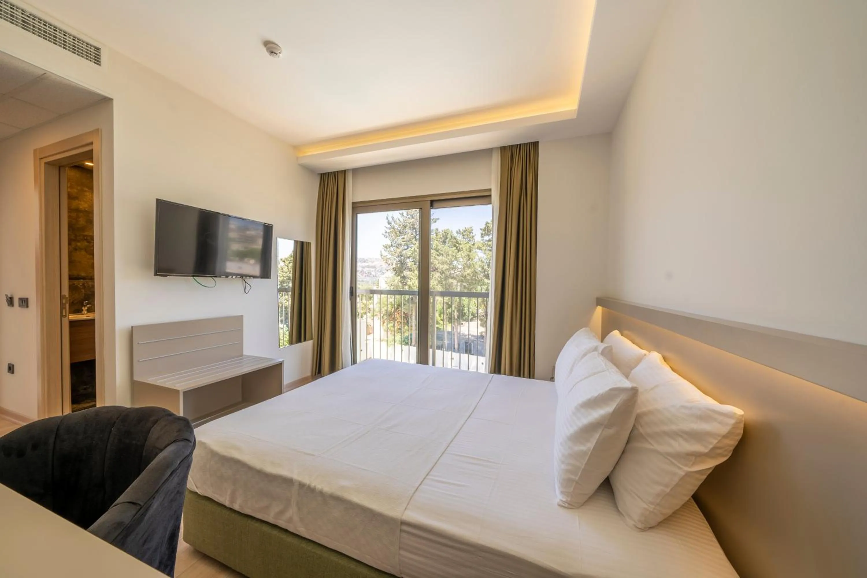 Bed in Olive Tree Hotel Bodrum