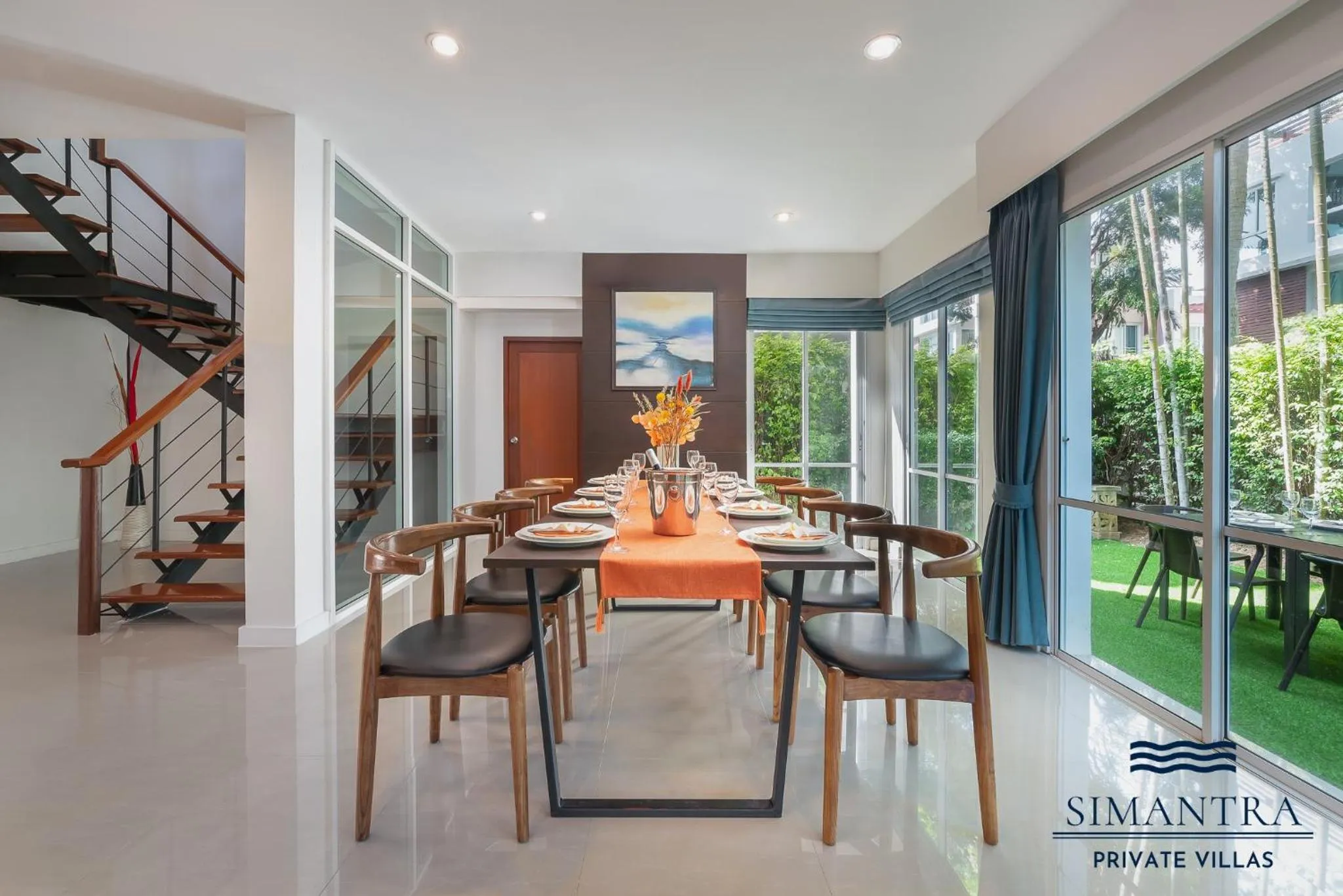 Dining area in Simantra Private Villas