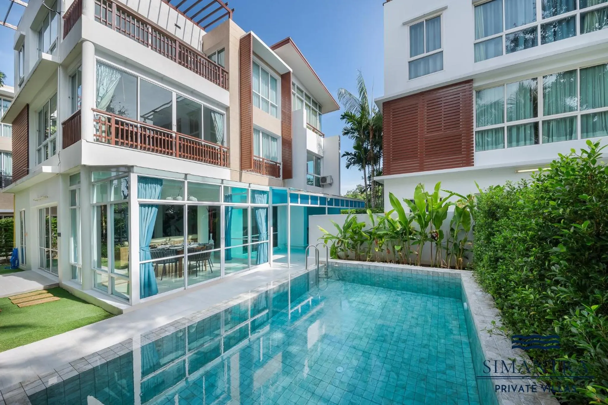 Pool view in Simantra Private Villas