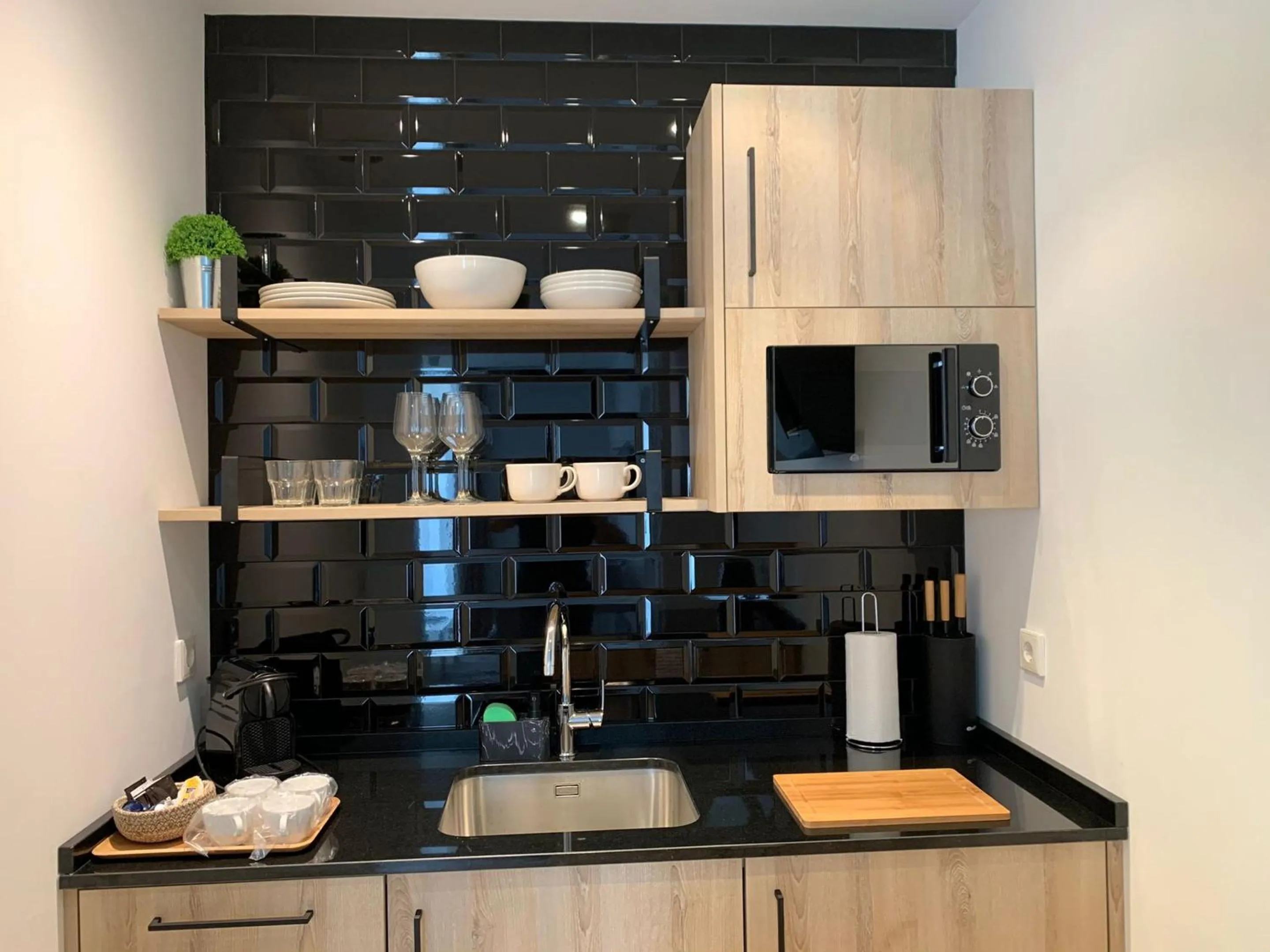 Kitchen or kitchenette in Pensión Sarriegi