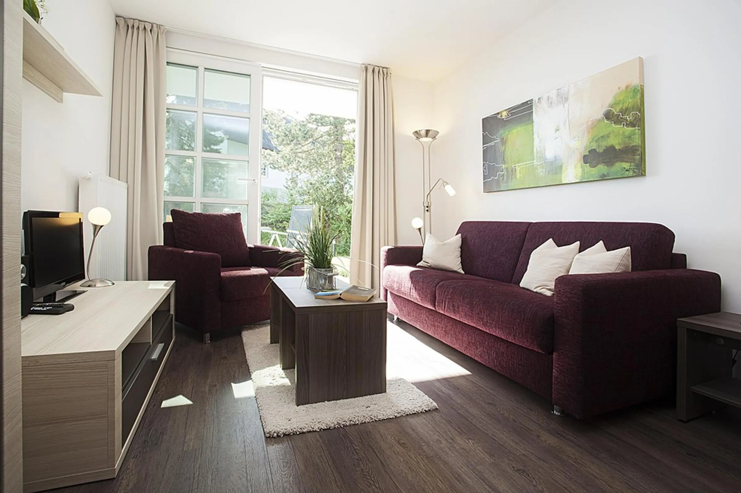 Living room in Residenz am Balmer See - BS 03 mit Wellnessbereich