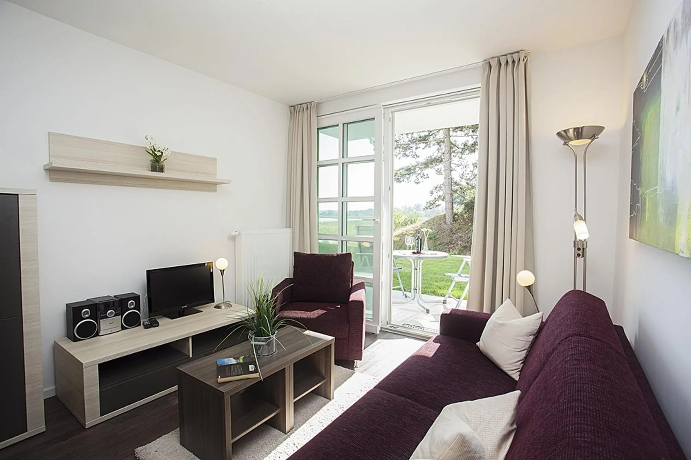 Living room in Residenz am Balmer See - BS 03 mit Wellnessbereich