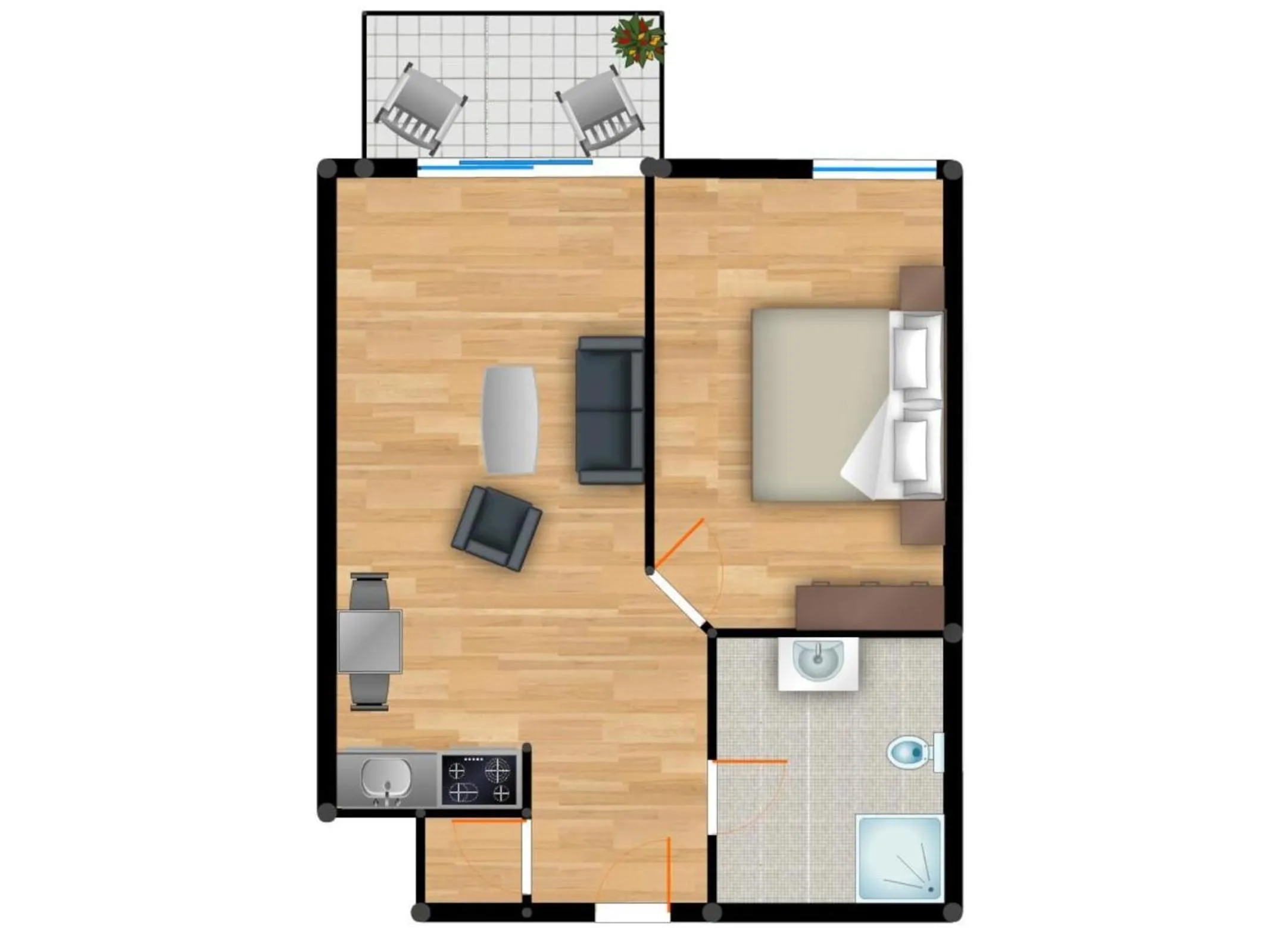 Floor plan in Residenz am Balmer See - BS 10 mit Wellnessbereich