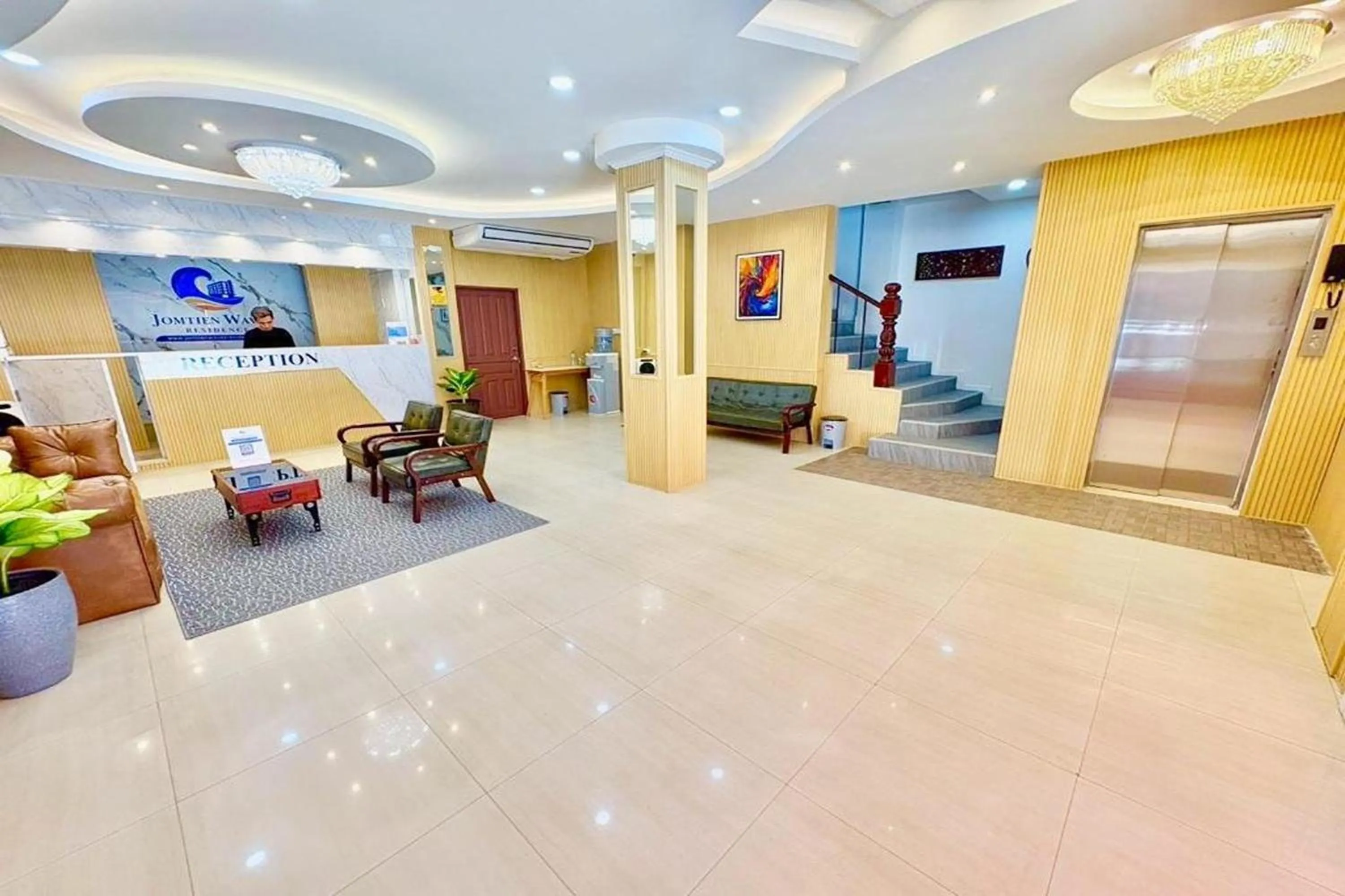 Seating area in Jomtien Wave Residence