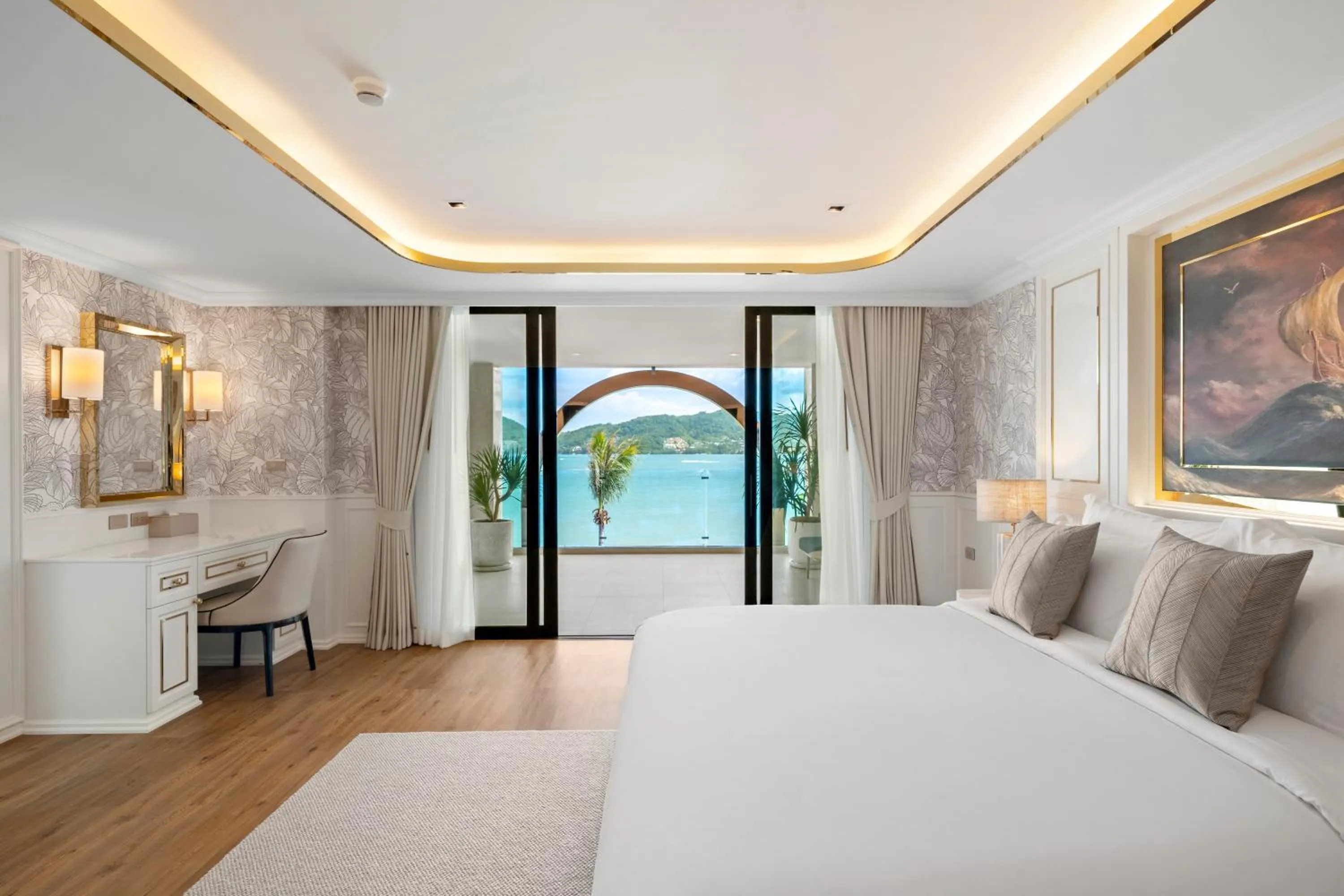 Bed in The Cyan at Patong Hotel