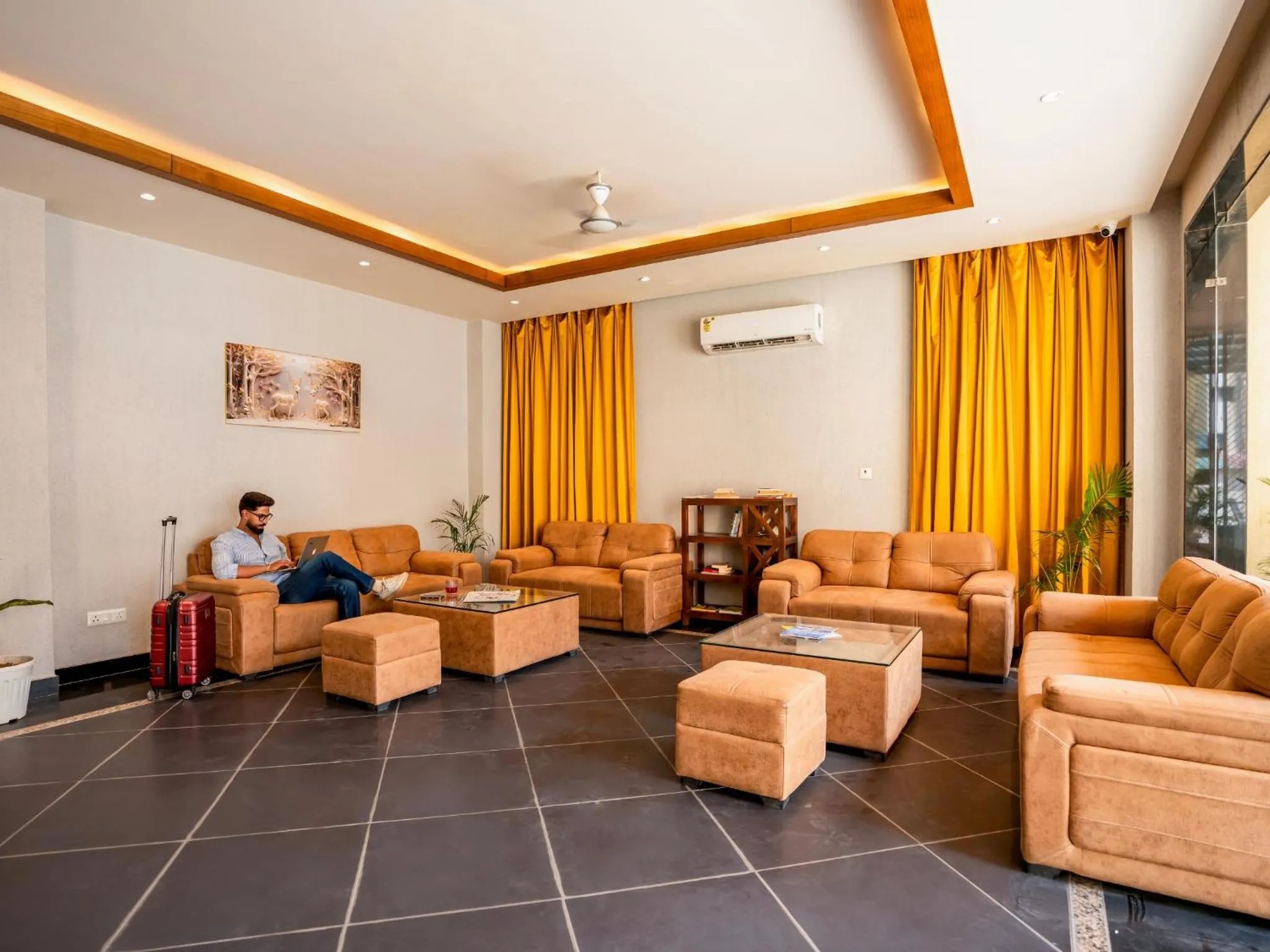 Seating area in Moustache Select Rishikesh