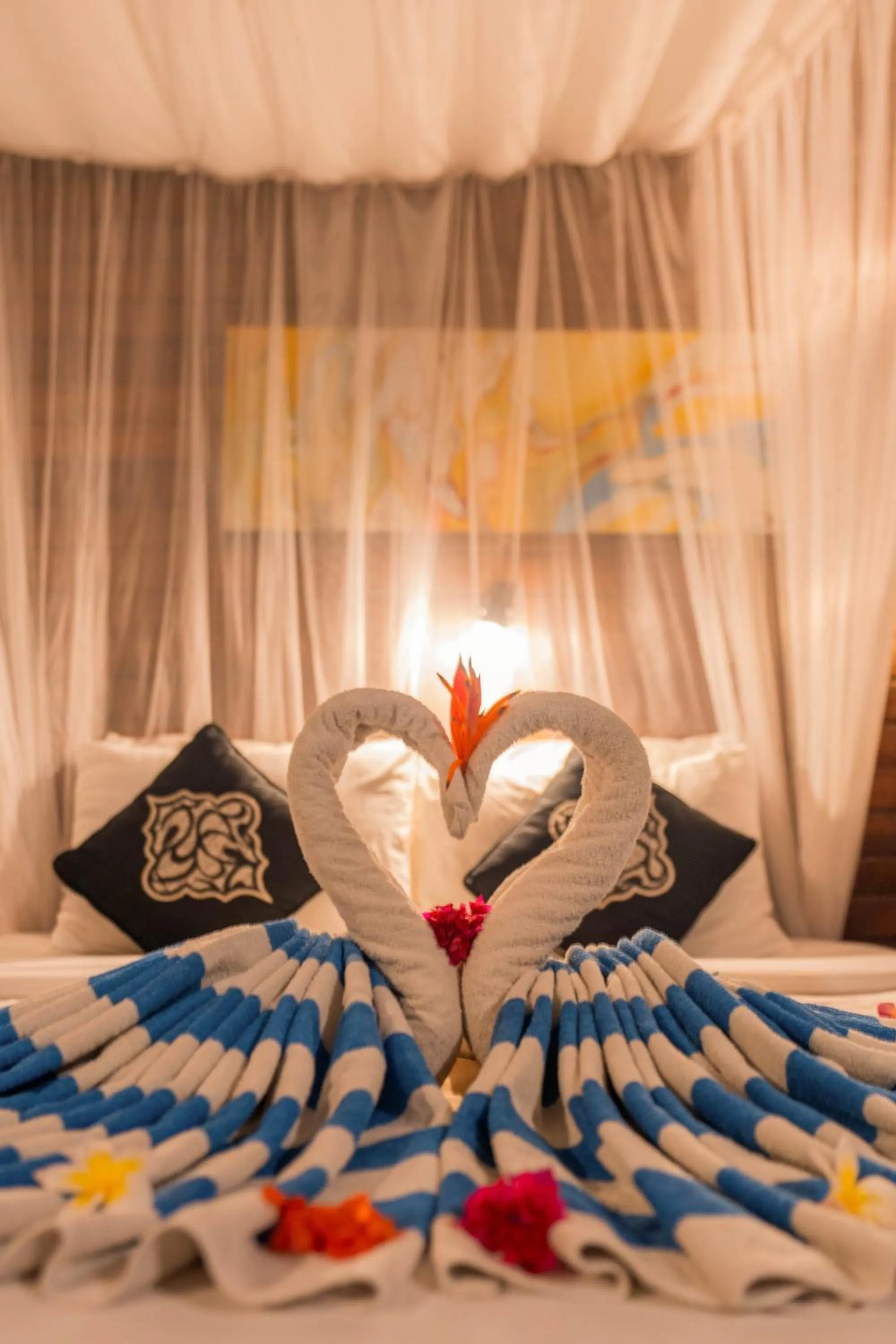 Bed in Harta Lembongan Villas