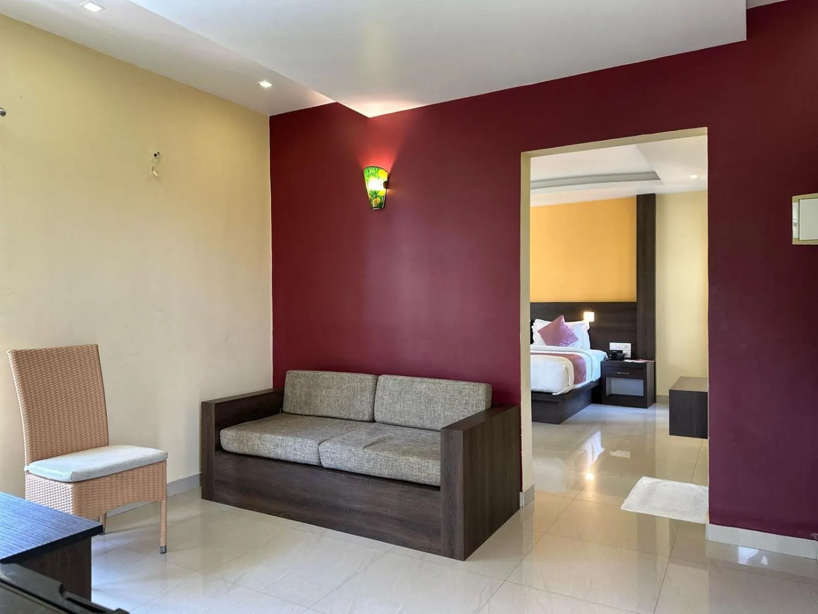 Seating area, Bed in The Heights Munnar