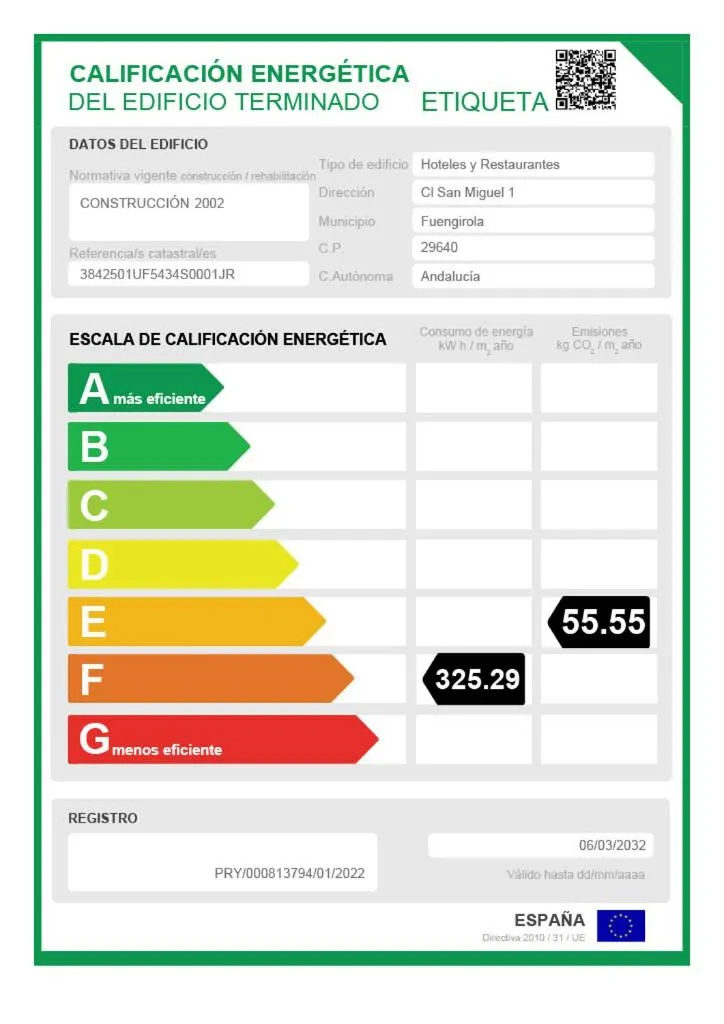 Certificate/Award in Aparthotel Myramar Fuengirola