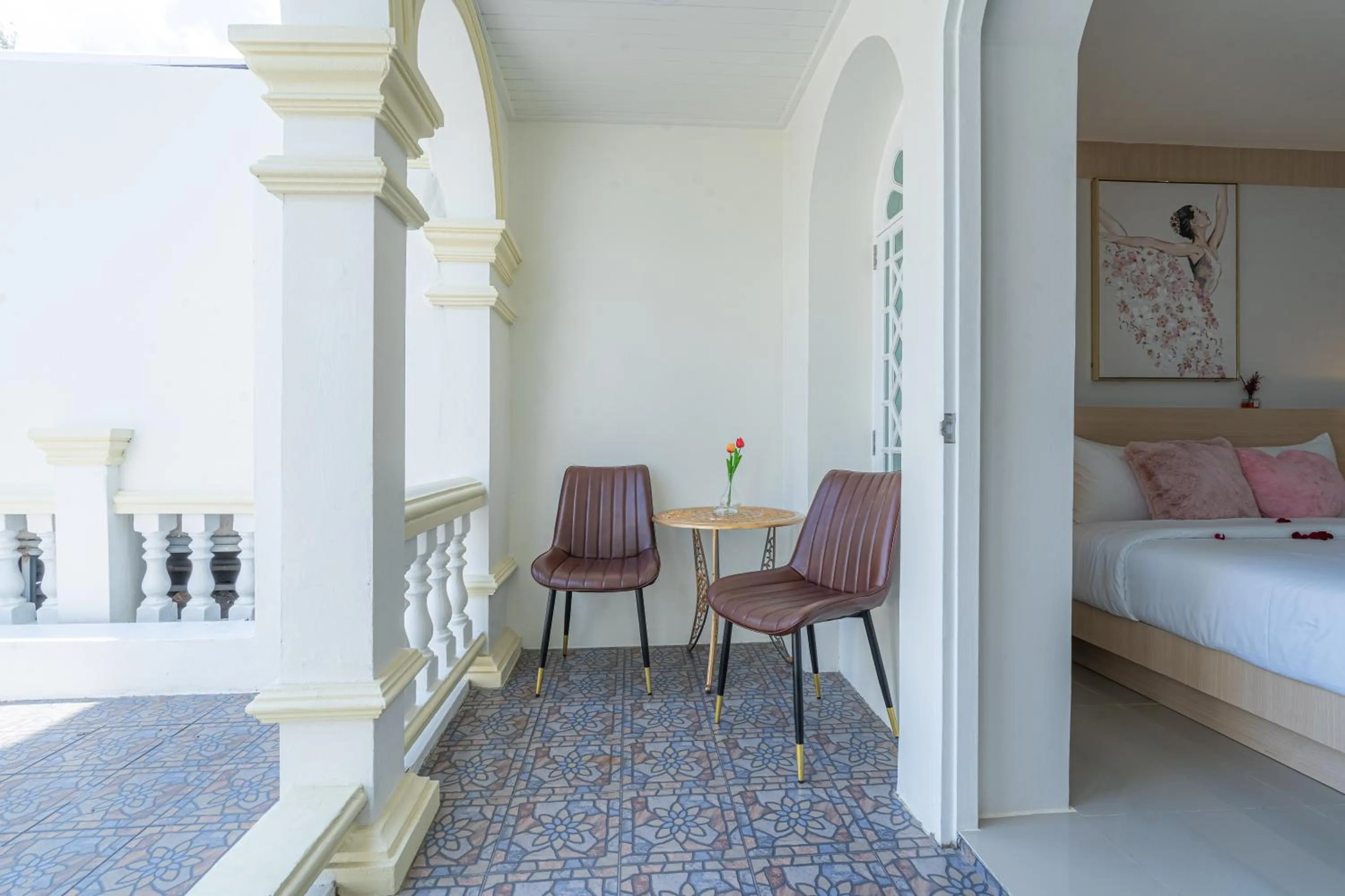 Balcony/Terrace, Bed in Seaside Patong House - Newly Open