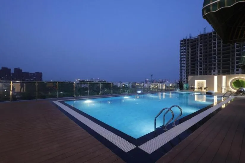 Pool view in Celestial Manor