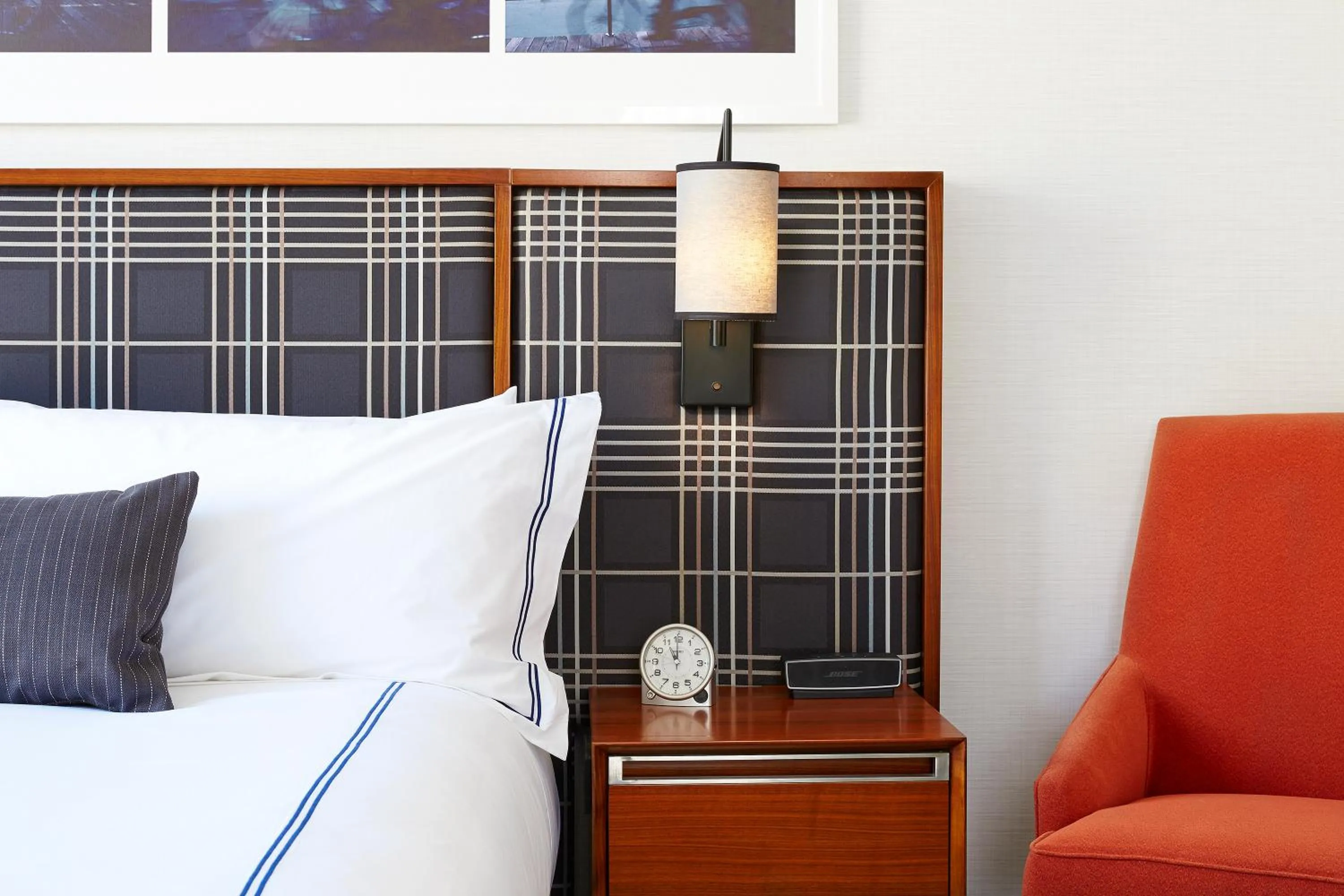 Decorative detail, Bed in The Godfrey Hotel Boston