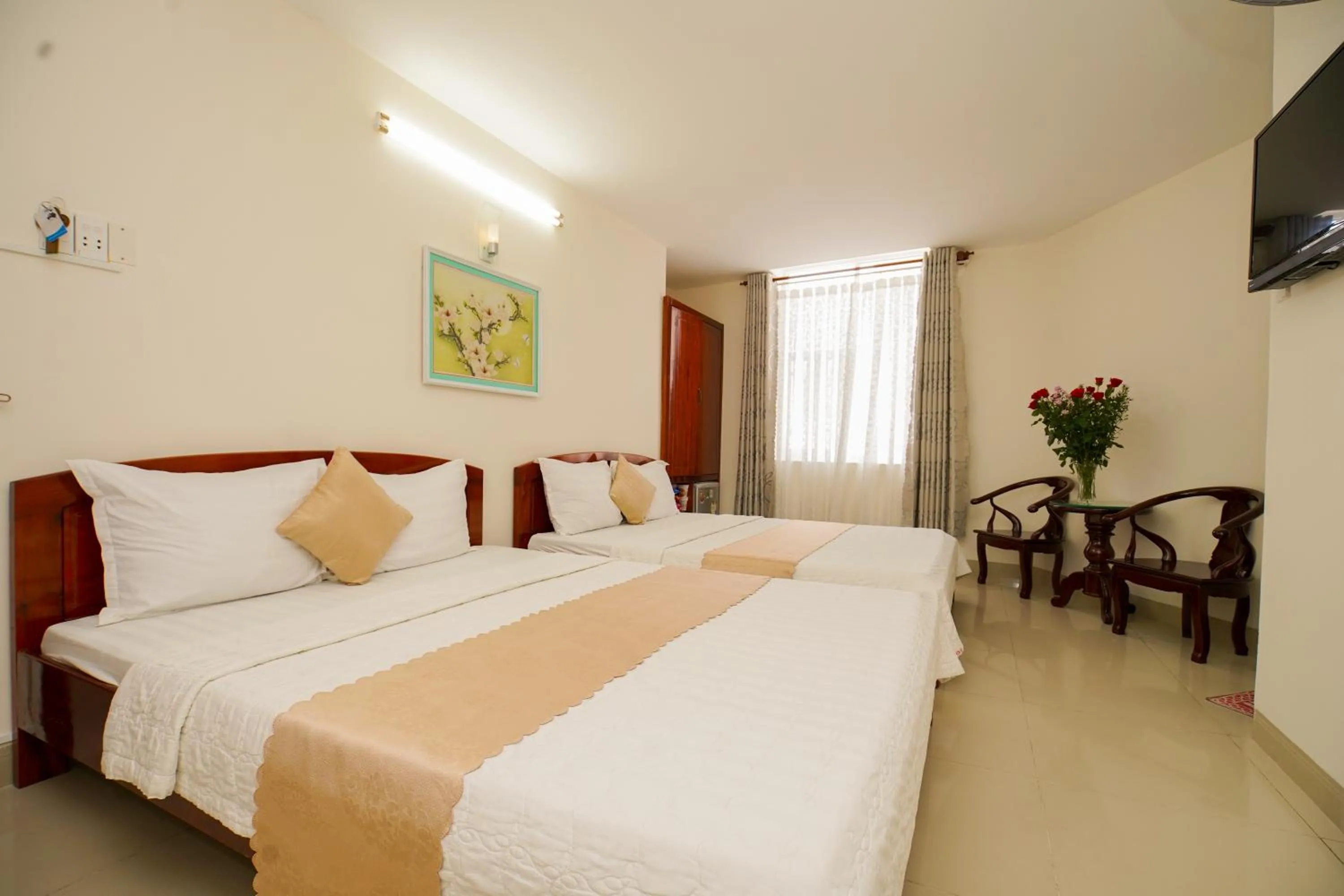 Bed in Nguyen Ha Hotel