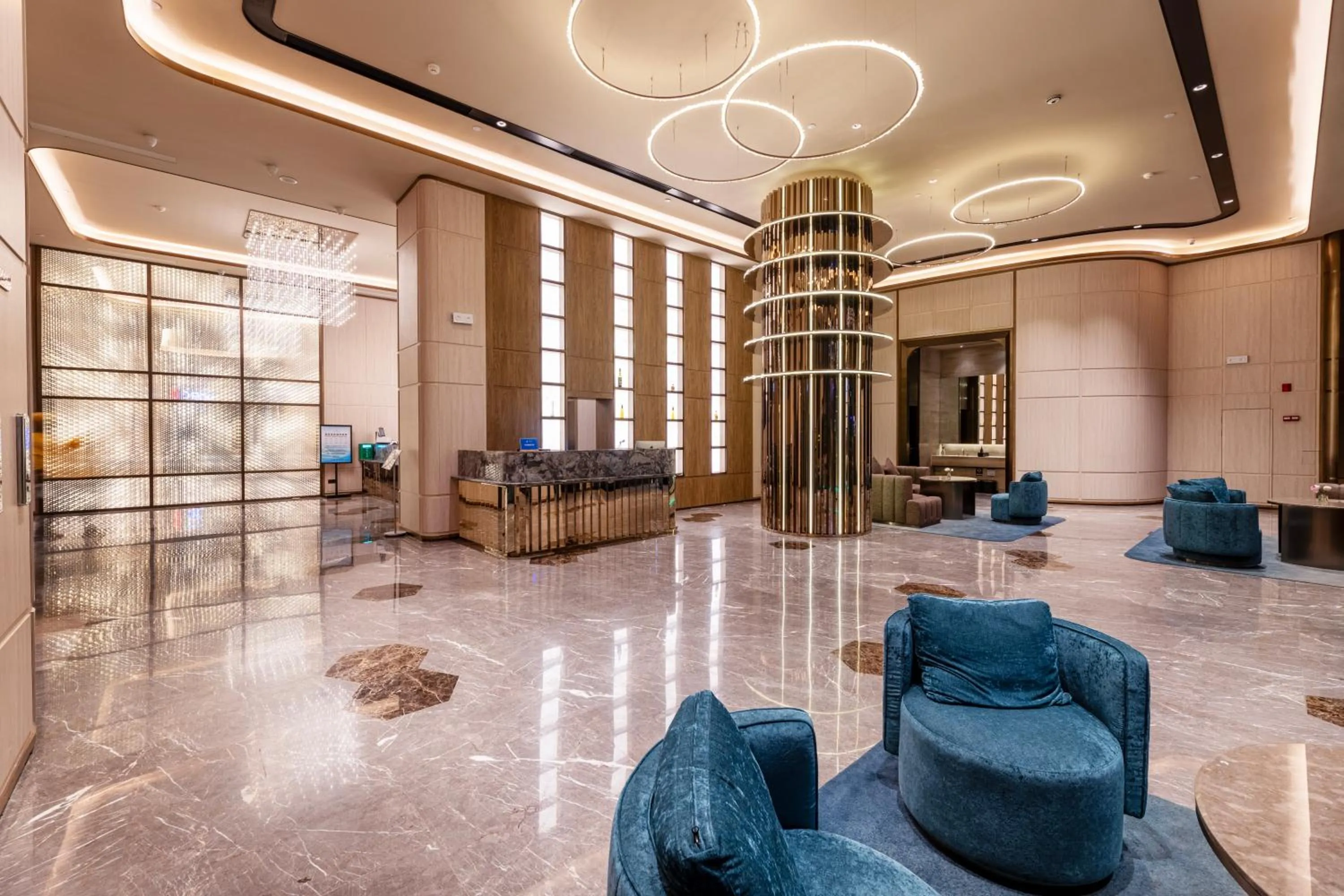 Lobby or reception in Guangzhou Baiyun Airport Orange Crystal Hotel