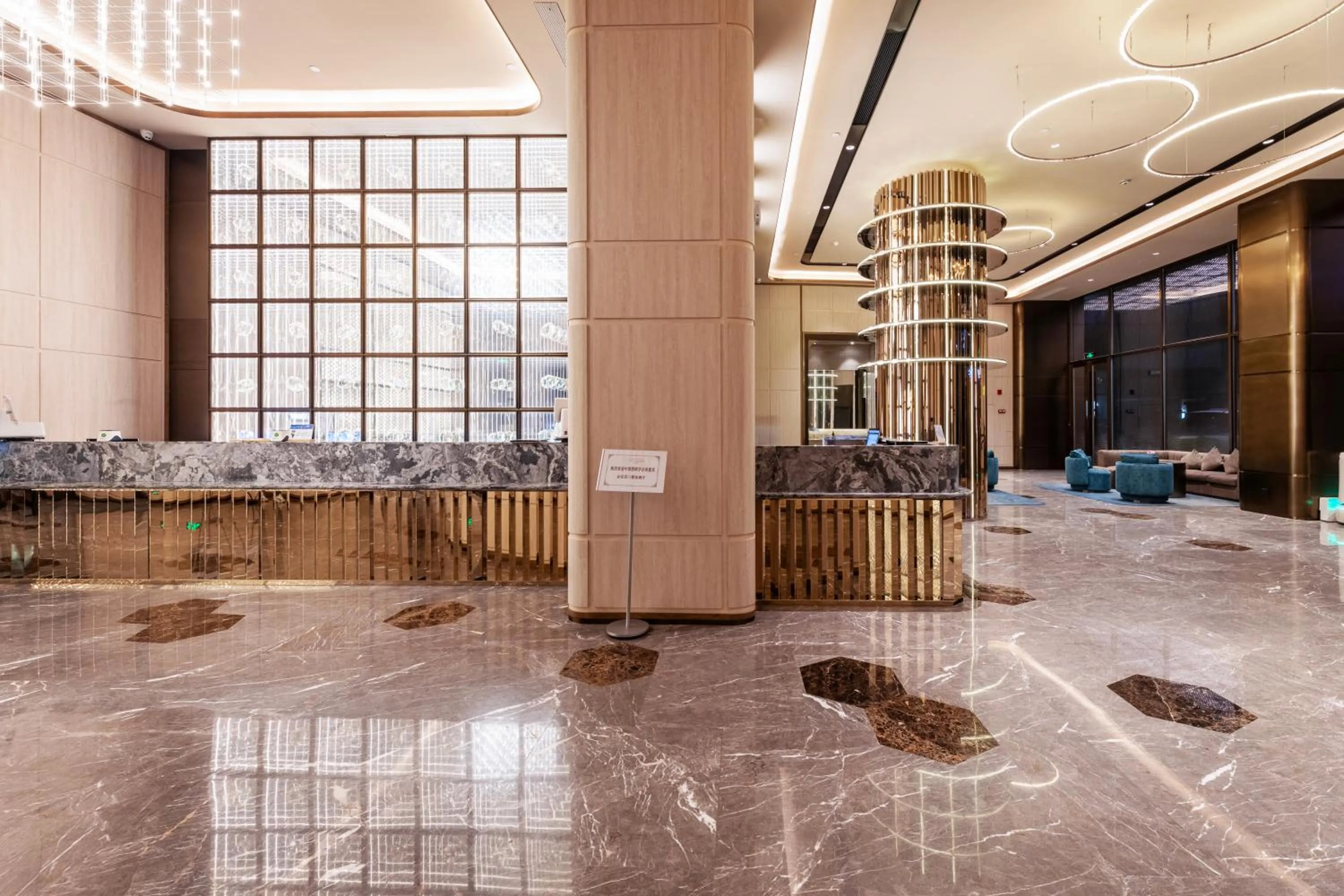 Lobby or reception in Guangzhou Baiyun Airport Orange Crystal Hotel