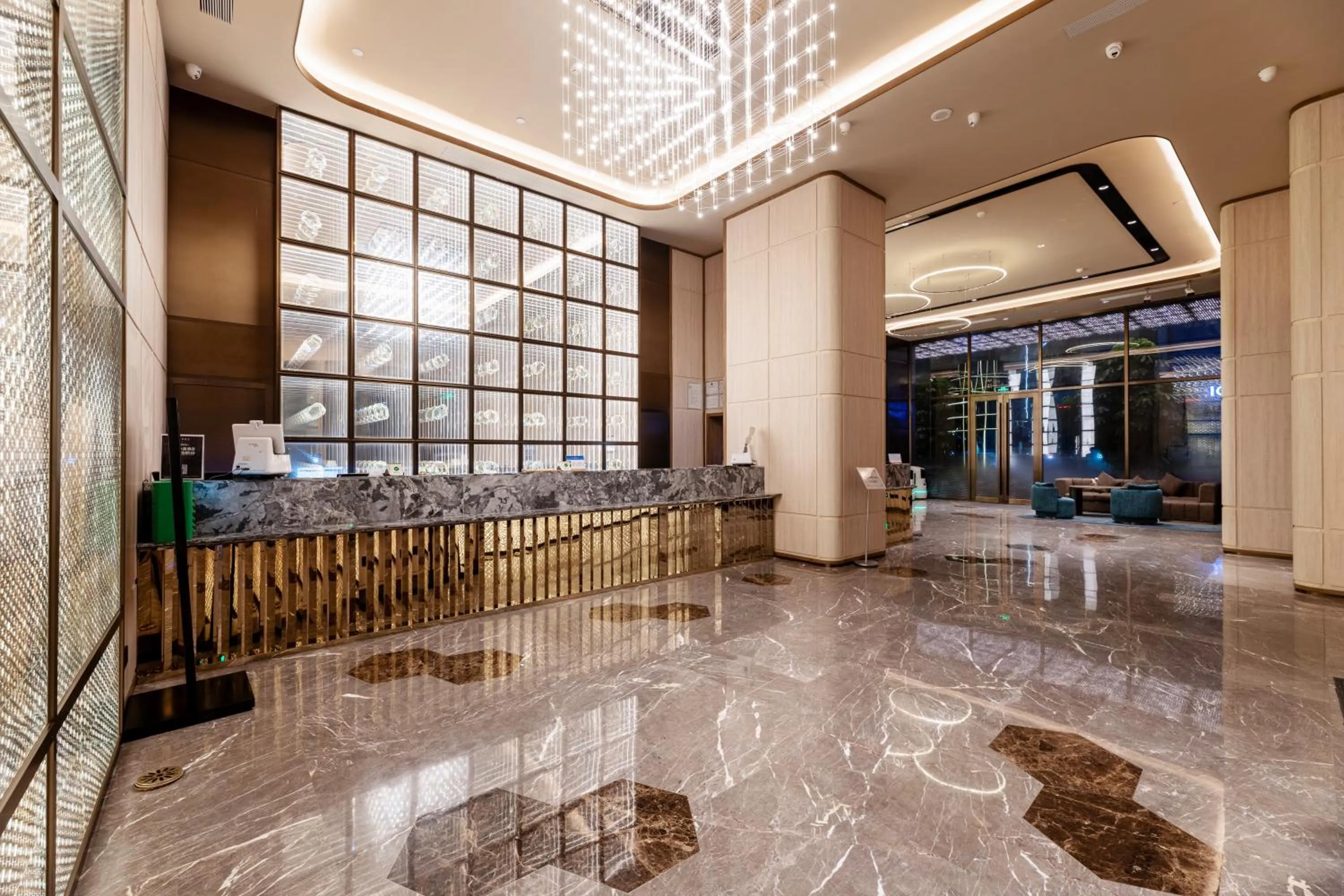 Lobby or reception in Guangzhou Baiyun Airport Orange Crystal Hotel