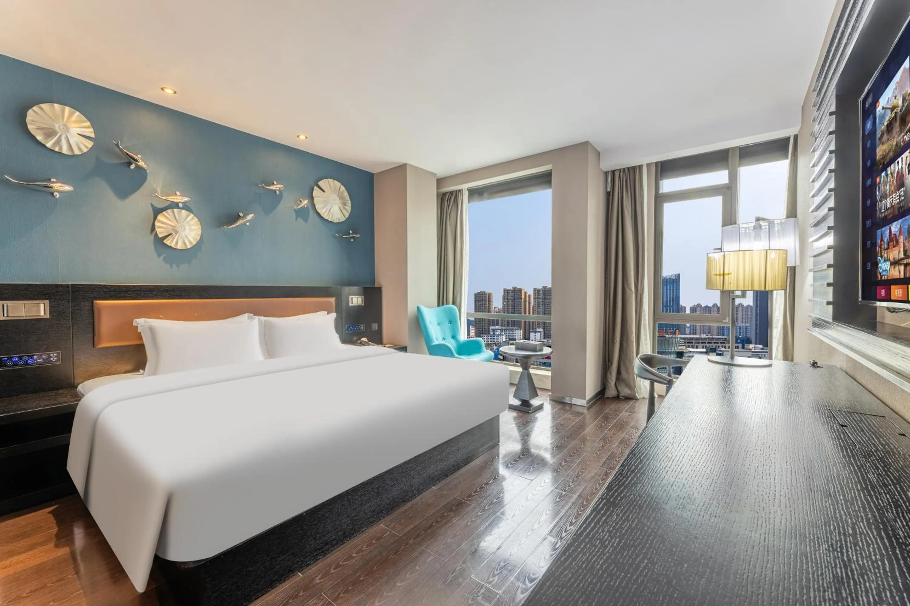 Bed in Guangzhou Baiyun Airport Orange Crystal Hotel