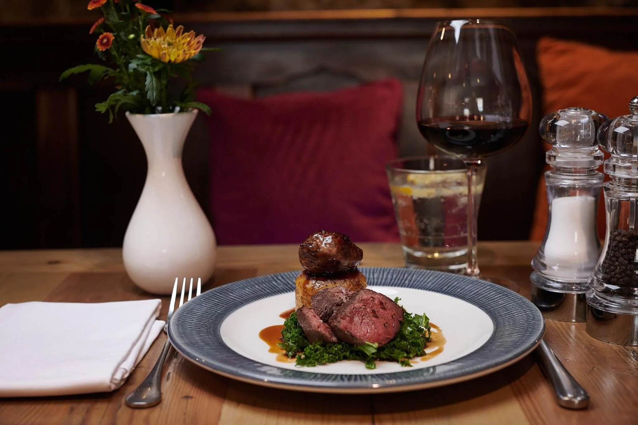 Food close-up in Devonshire Arms at Beeley - Chatsworth