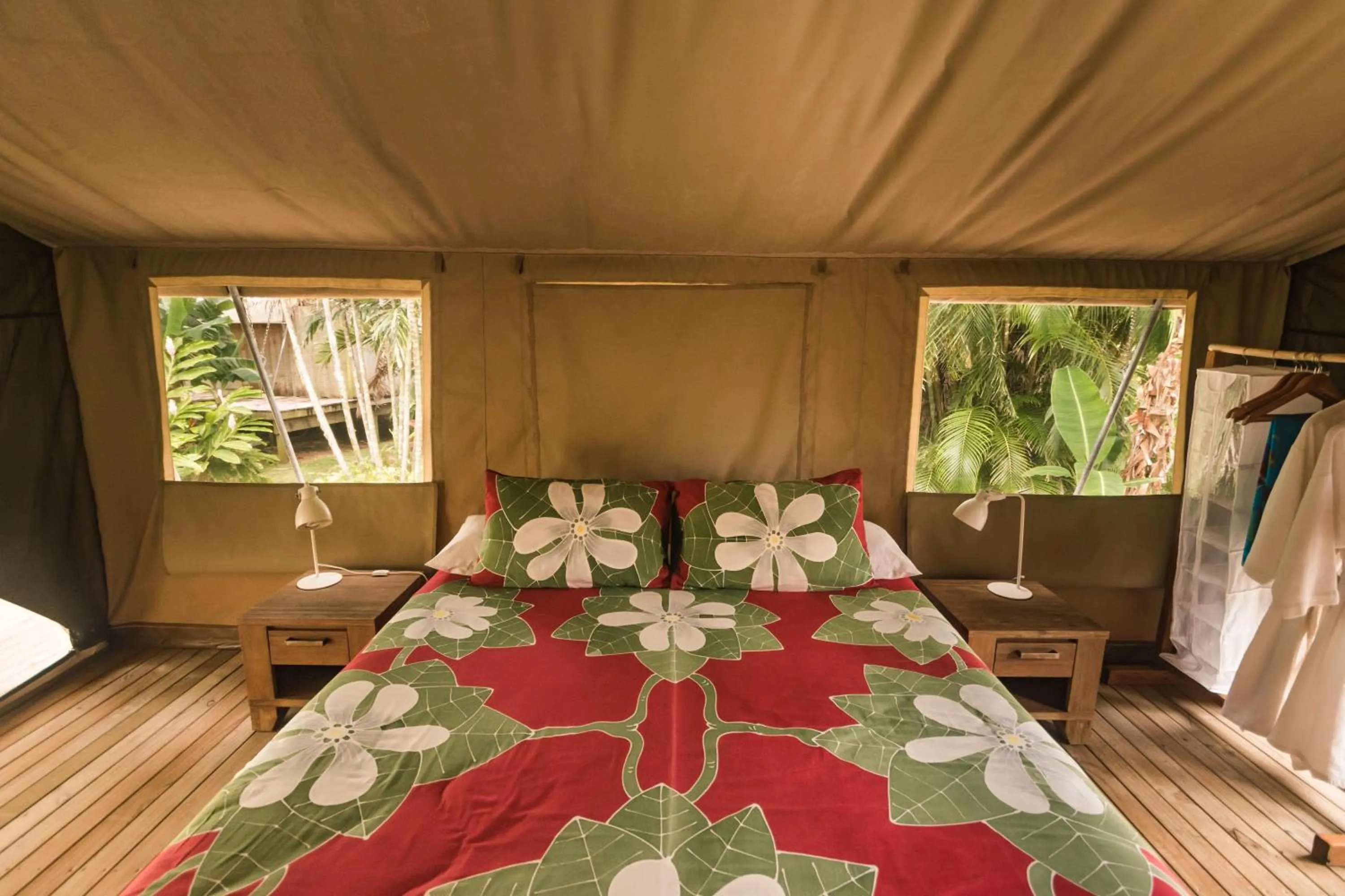 Bed in Ikurangi Eco Retreat