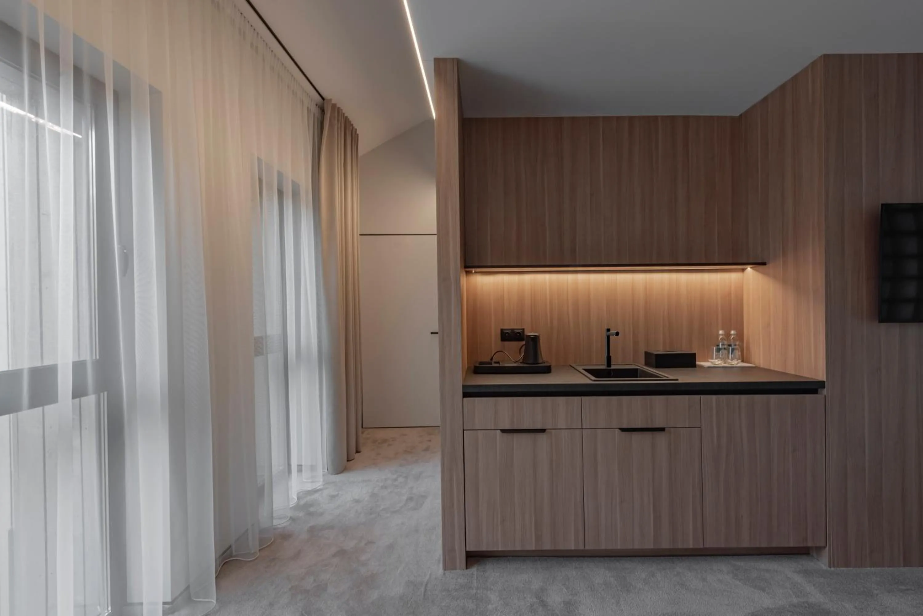 Kitchen or kitchenette in LAJOS Hotel