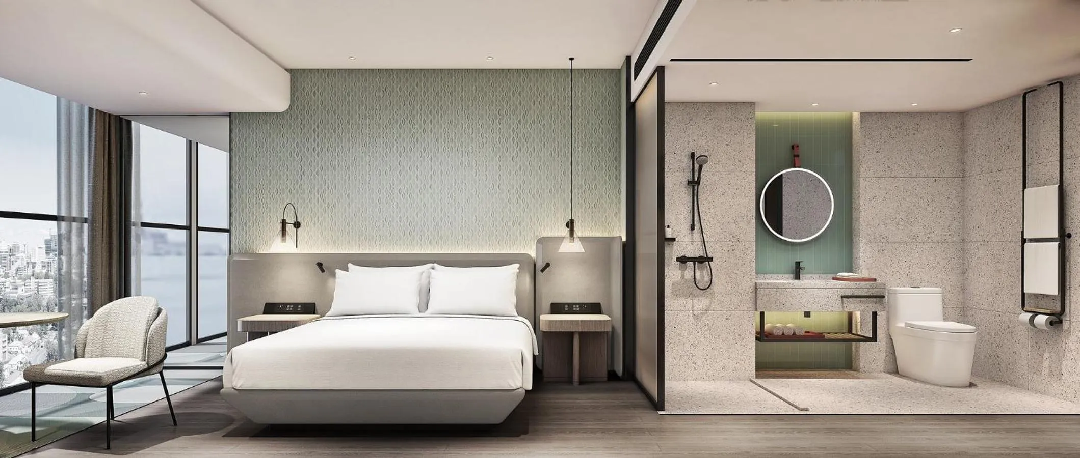 Photo of the whole room, Bed in EVEN Hotel Quanzhou City Center by IHG