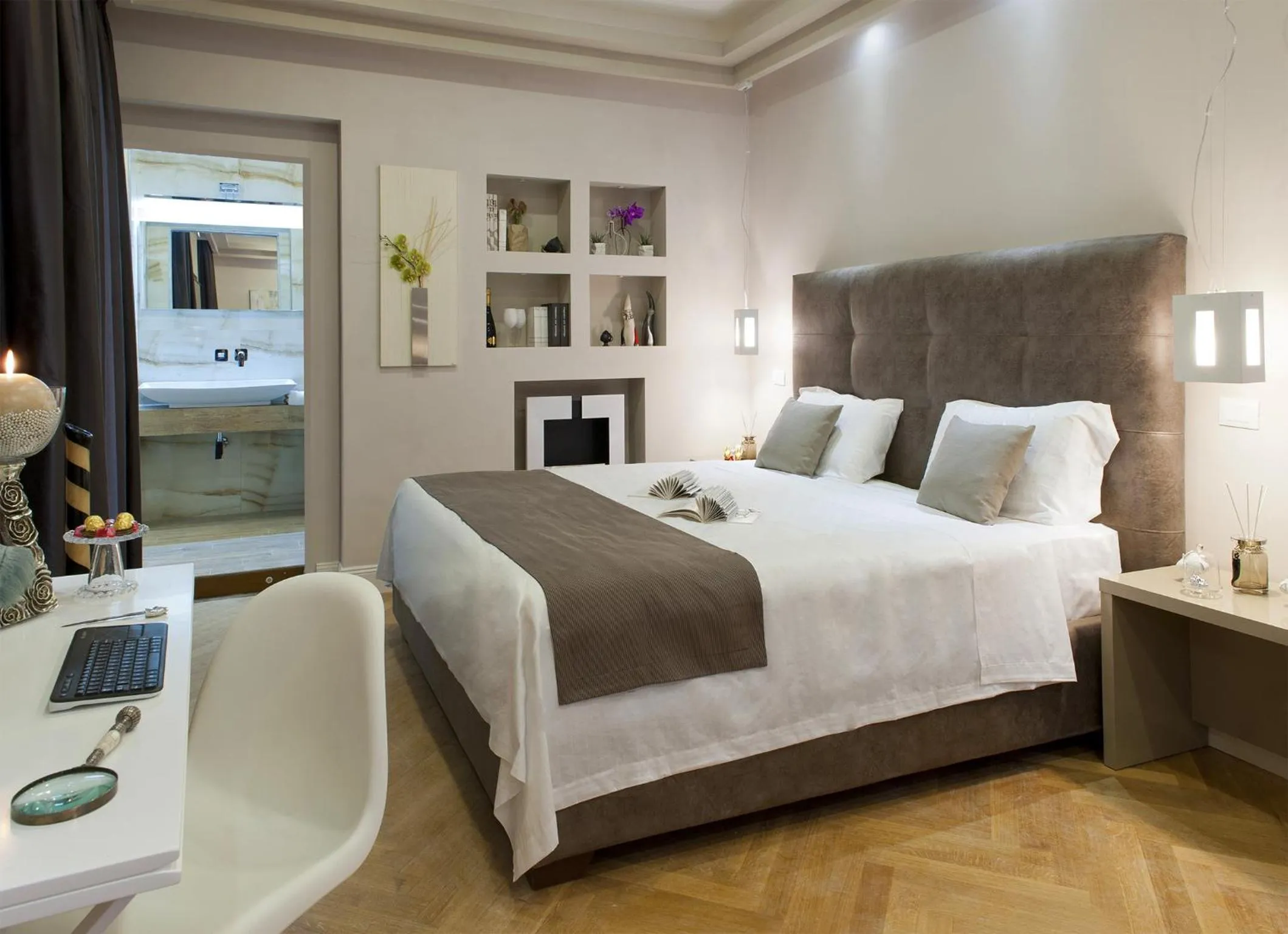 Bed in Terrazza Marco Antonio Luxury Suite