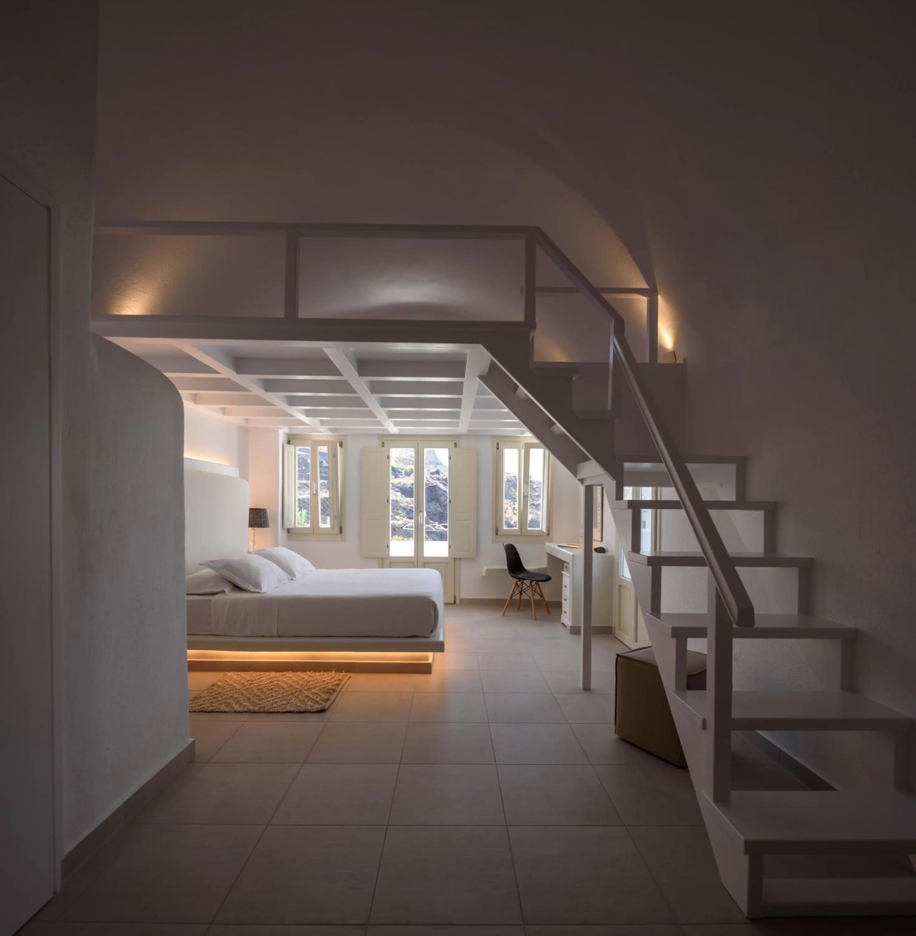 Bed in Ode Villa Oia Caldera & Sunset View