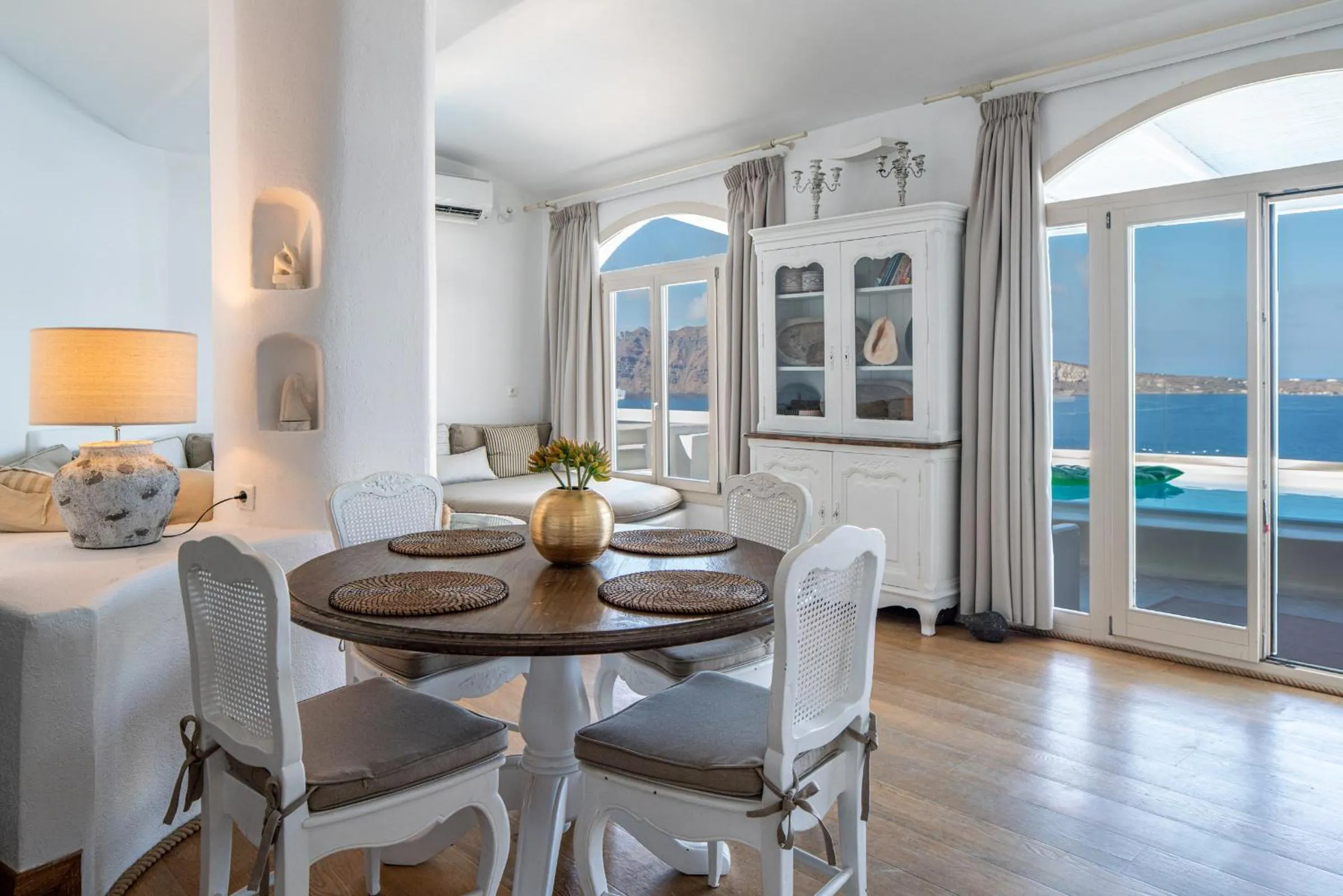 Living room in Ode Villa Oia Caldera & Sunset View
