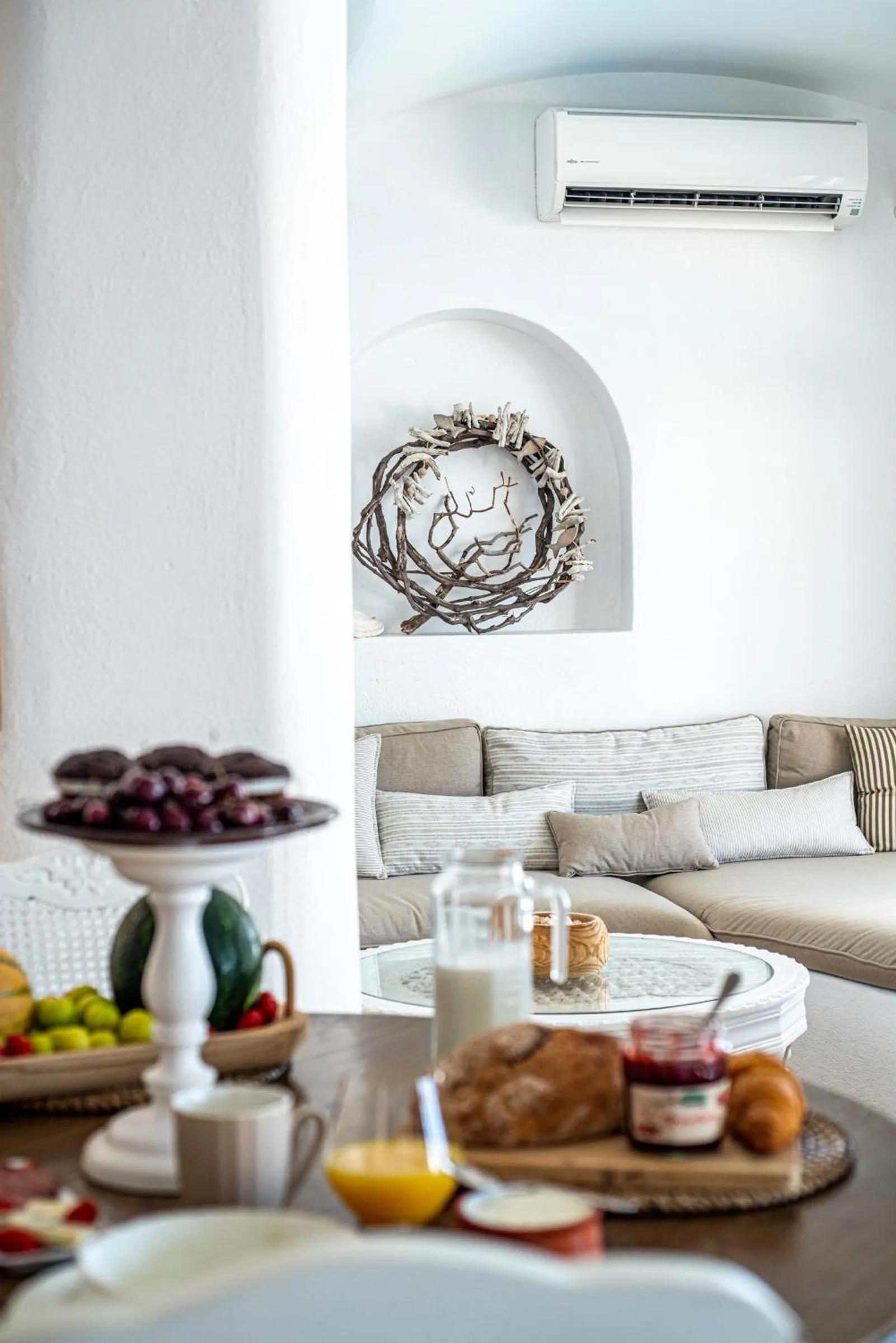 Living room in Ode Villa Oia Caldera & Sunset View