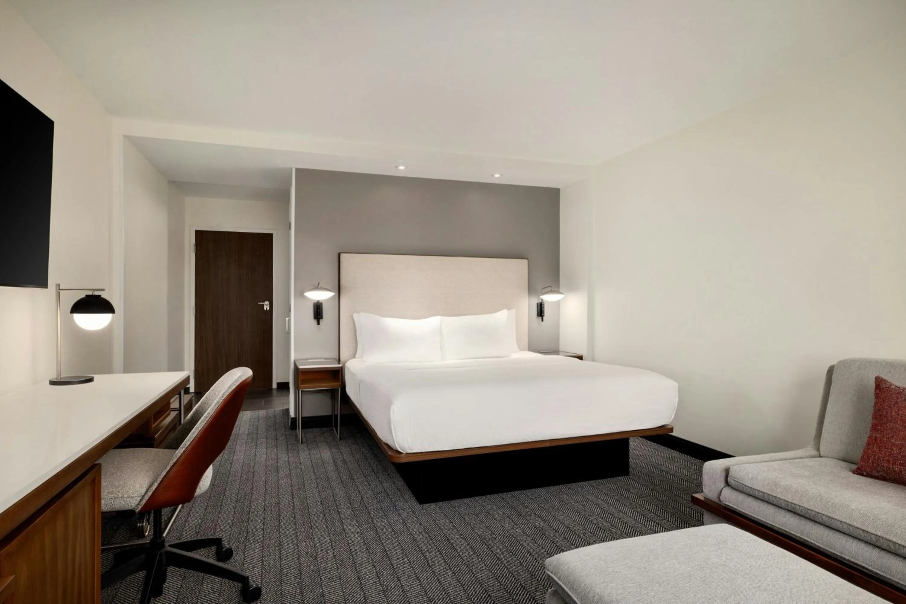 Photo of the whole room, Bed in Courtyard by Marriott Starkville MSU at The Mill Conference Center