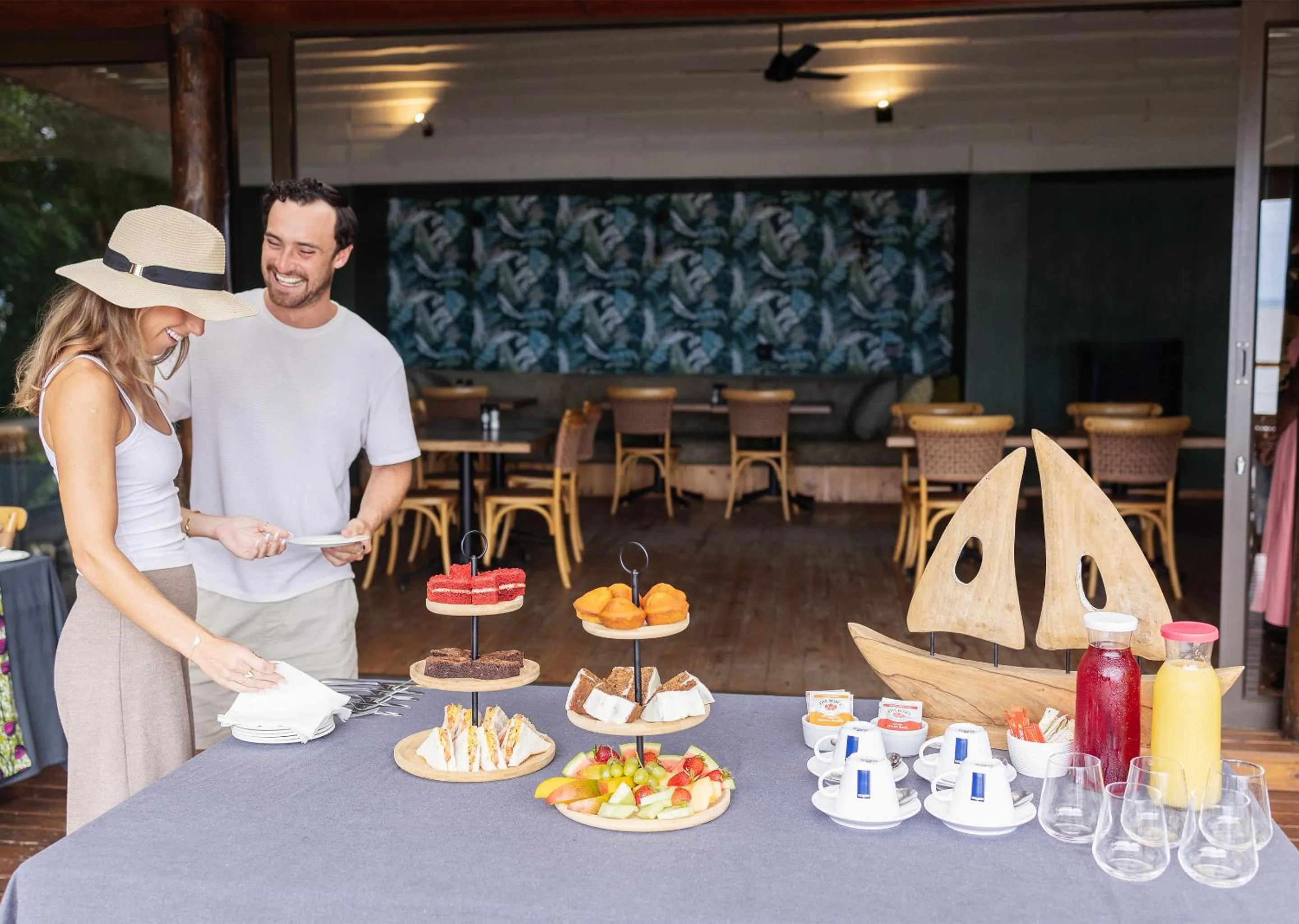People in Malkoha Lake St Lucia