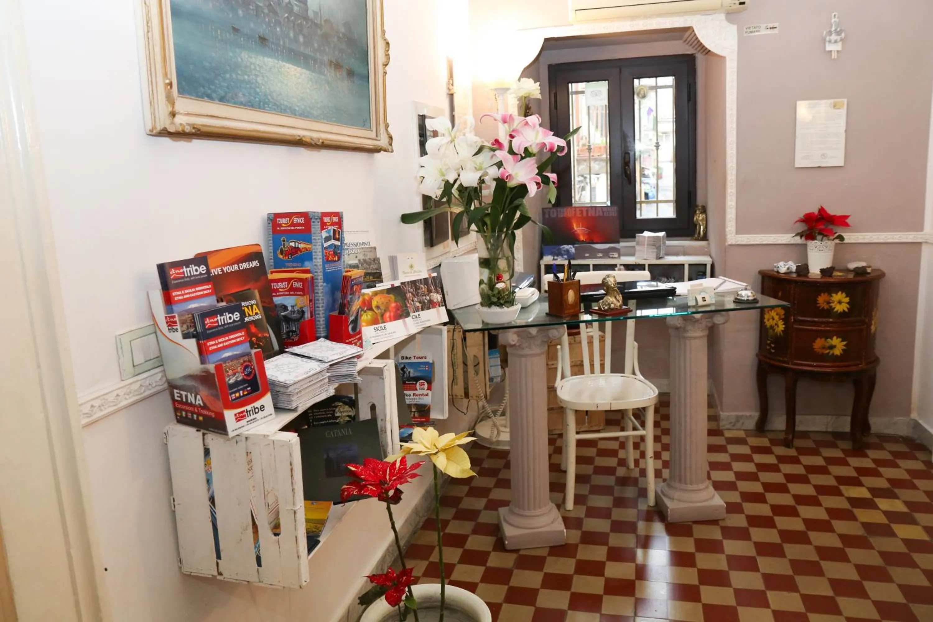 Lobby or reception in La Zagara B&B