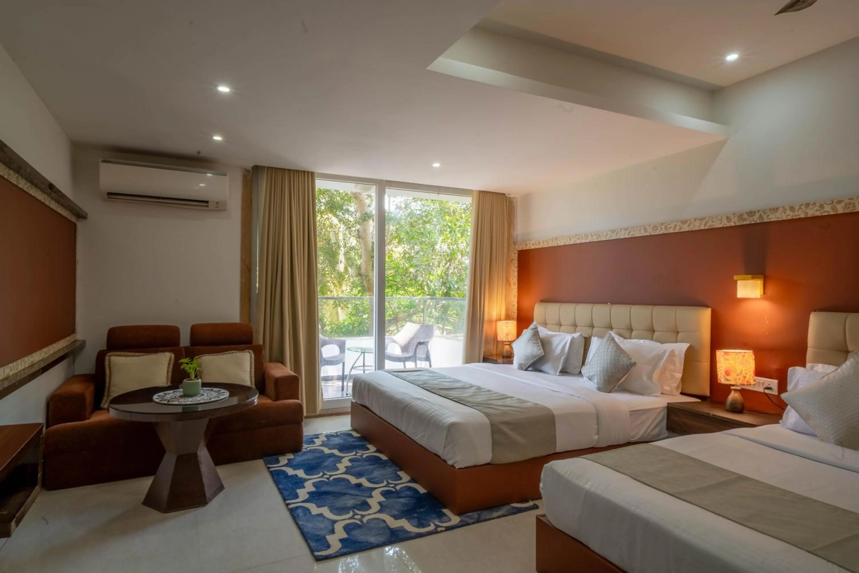 Bed in Perfectstayz Premium Goa Continental Baga